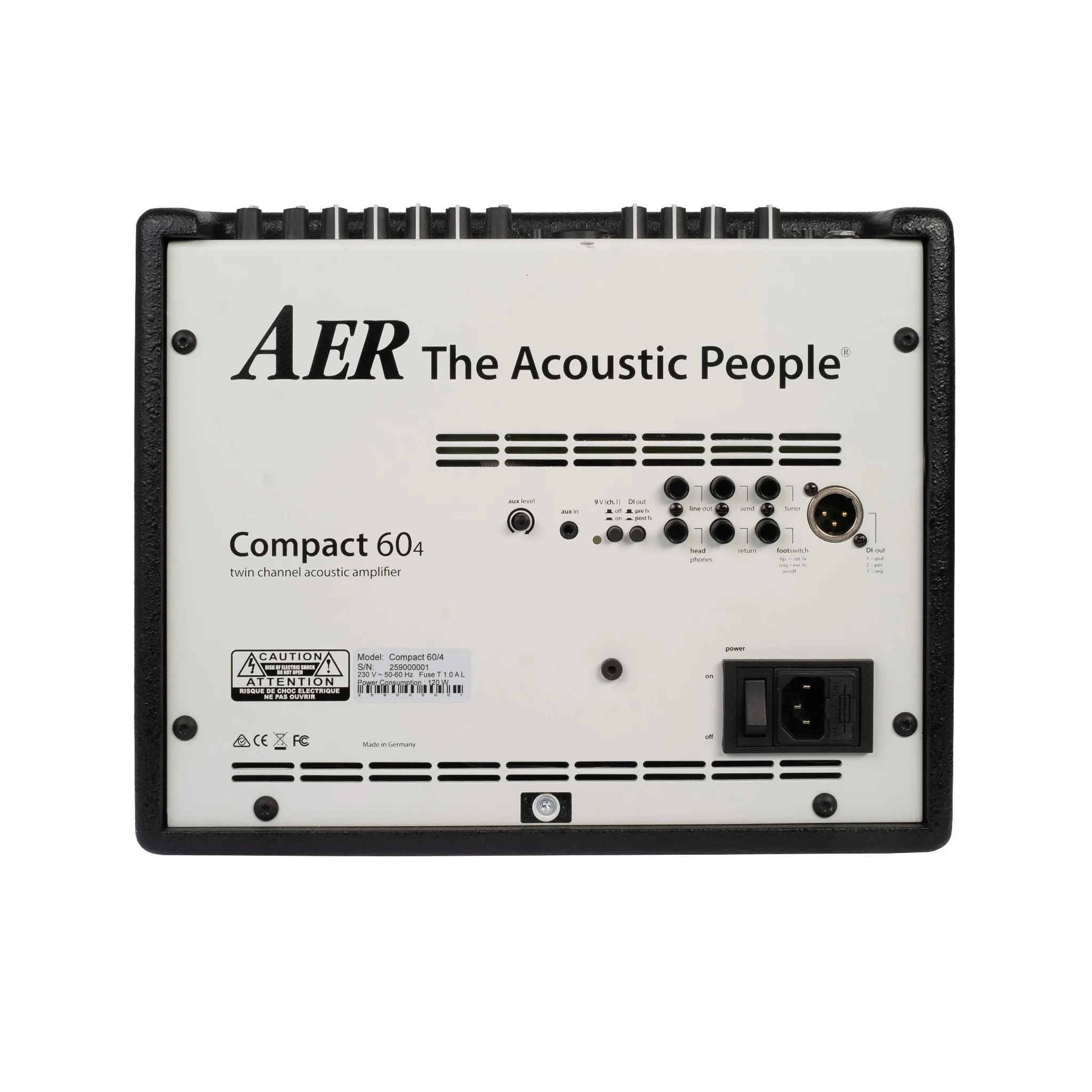 AER Compact 60/4 Twin-Channel Acoustic Amplifier - Image 3
