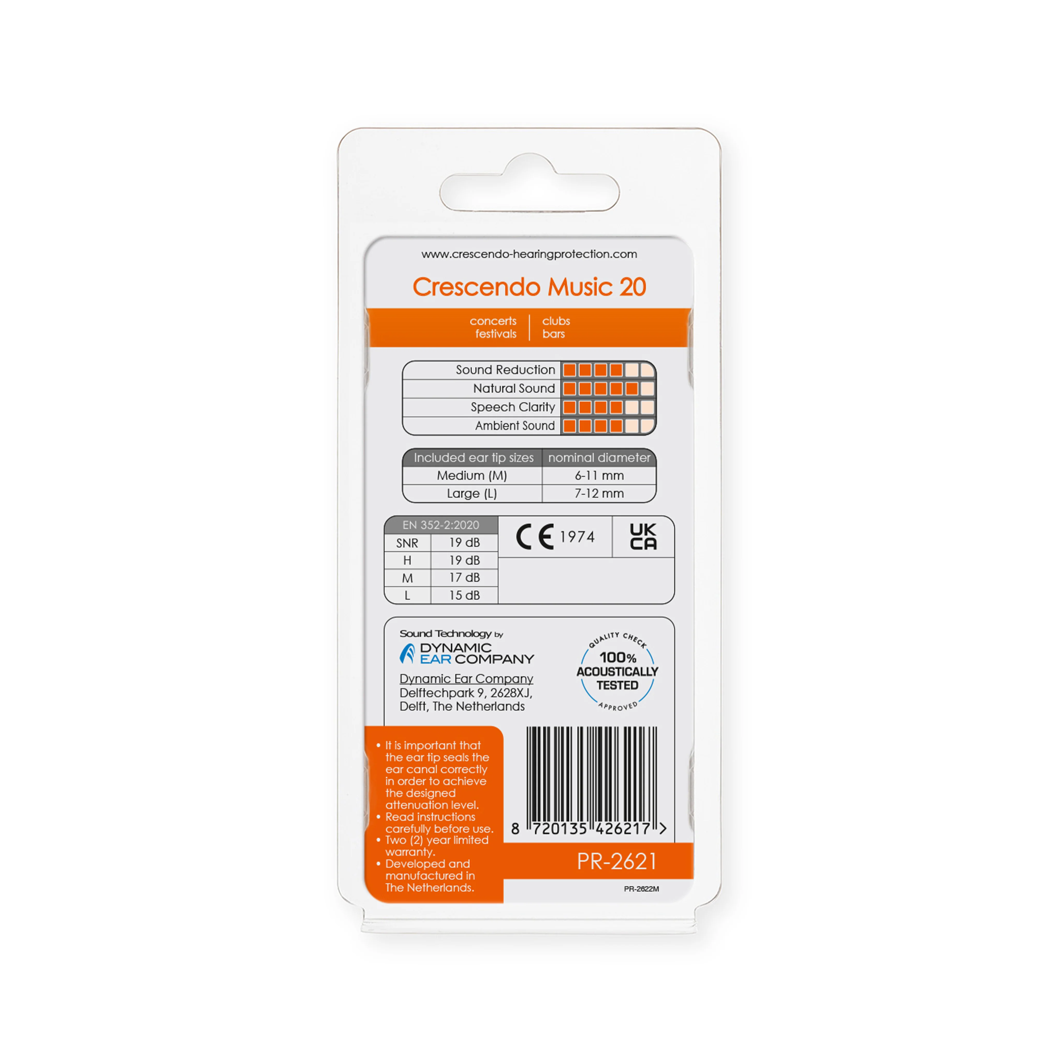 Crescendo Music 20 Ear Plugs - Image 2