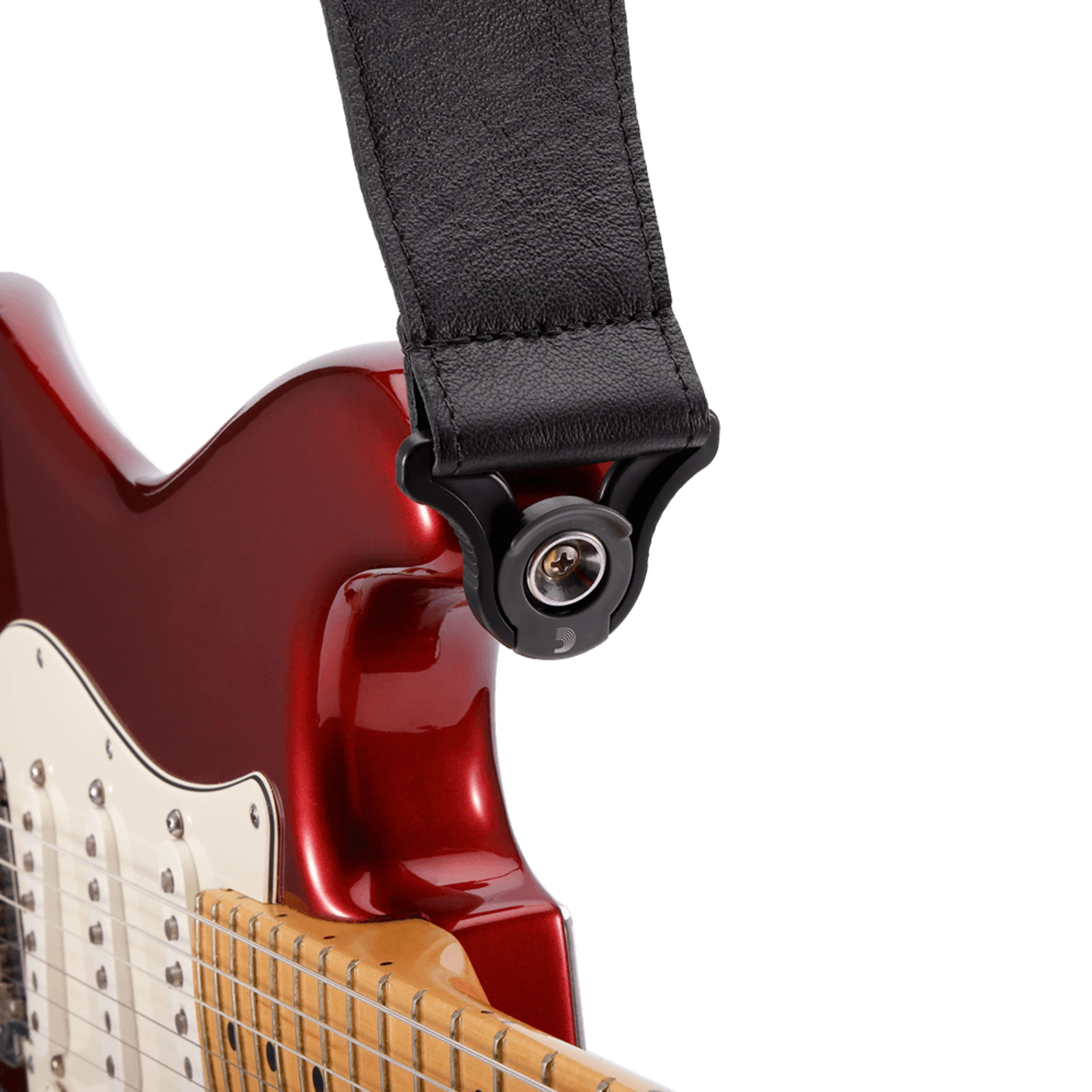 D'Addario 25BAL00 2.5-Inch Comfort Leather Auto-Lock Guitar Strap, Black - Image 4