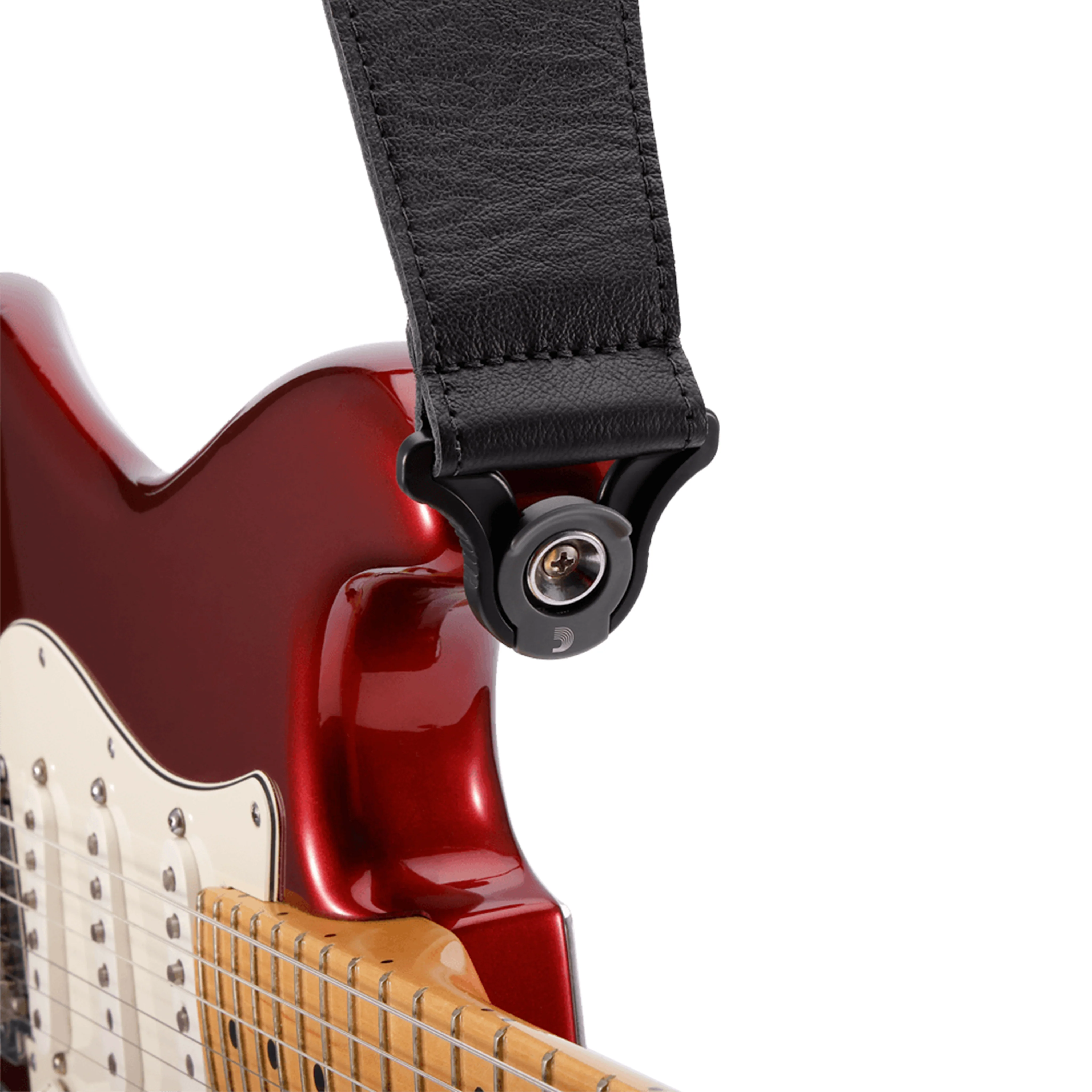 D'Addario 30BAL00 3-Inch Comfort Leather Auto-Lock Guitar Strap, Black - Image 4