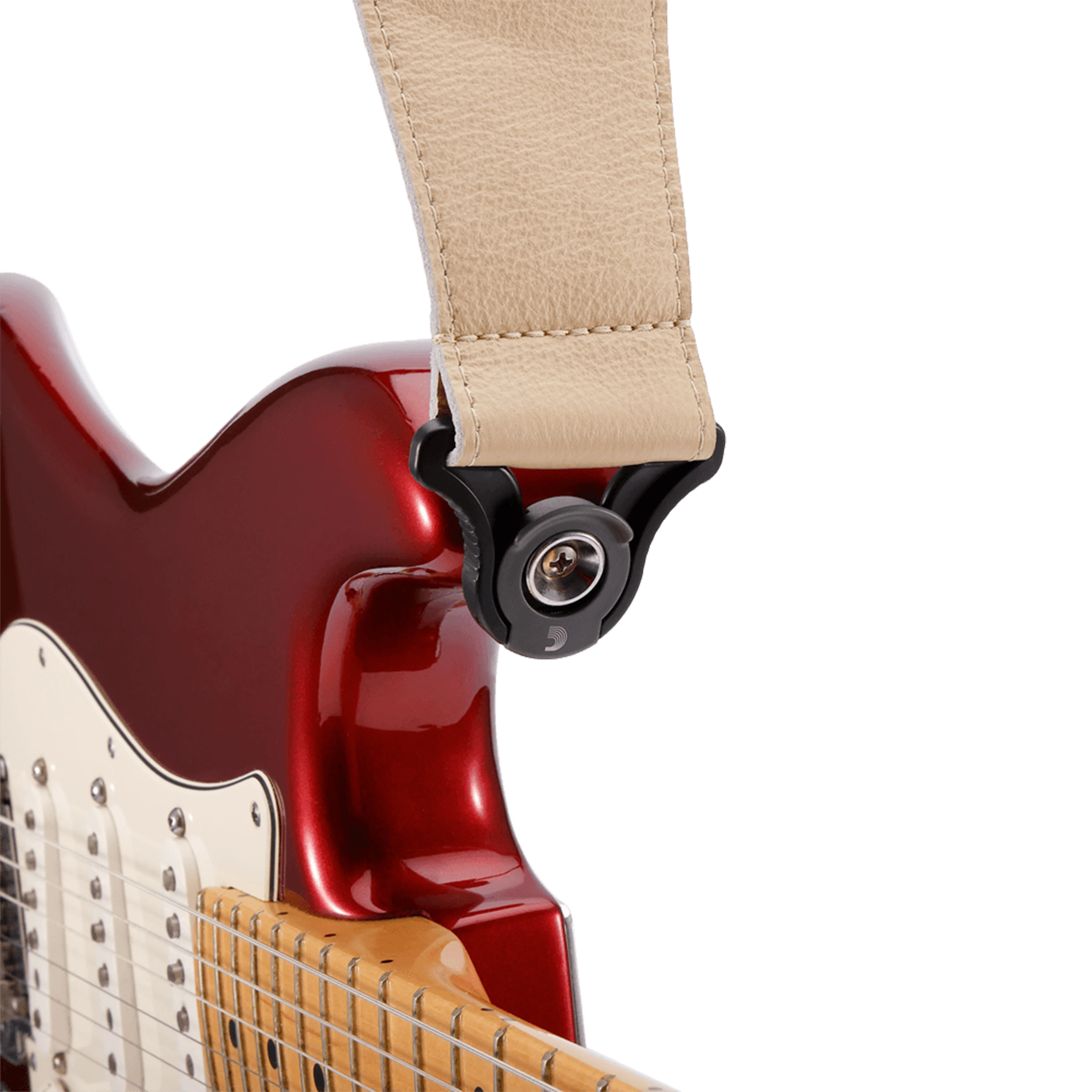 D'Addario 30BAL01 3-Inch Comfort Leather Auto-Lock Guitar Strap, Tan - Image 4