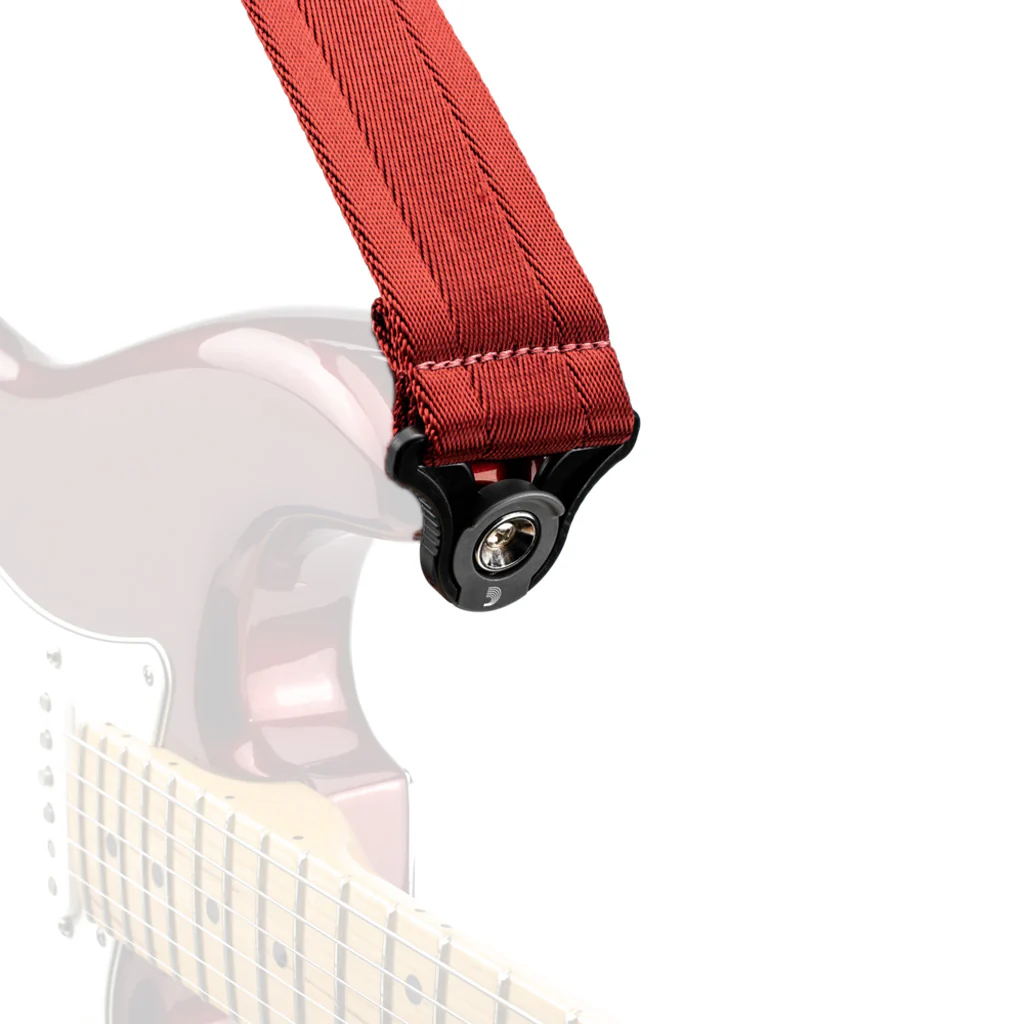 D'Addario 50mm Auto Lock Guitar Strap, Blood Red - Image 4