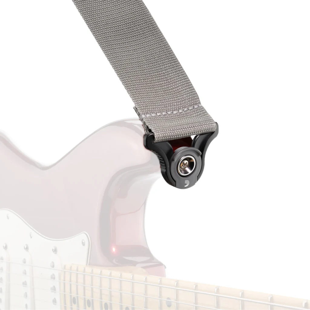 D'Addario 50mm Auto Lock Locking Polypro Guitar Strap, Silver - Image 4