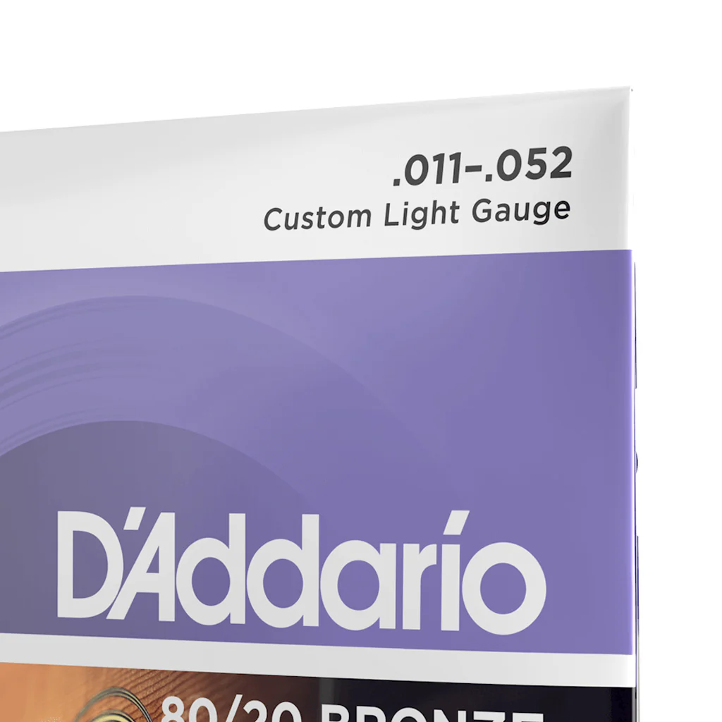 D'Addario EJ13 80/20 Bronze Acoustic Guitar Strings, Custom Light, 11-52 - Image 4