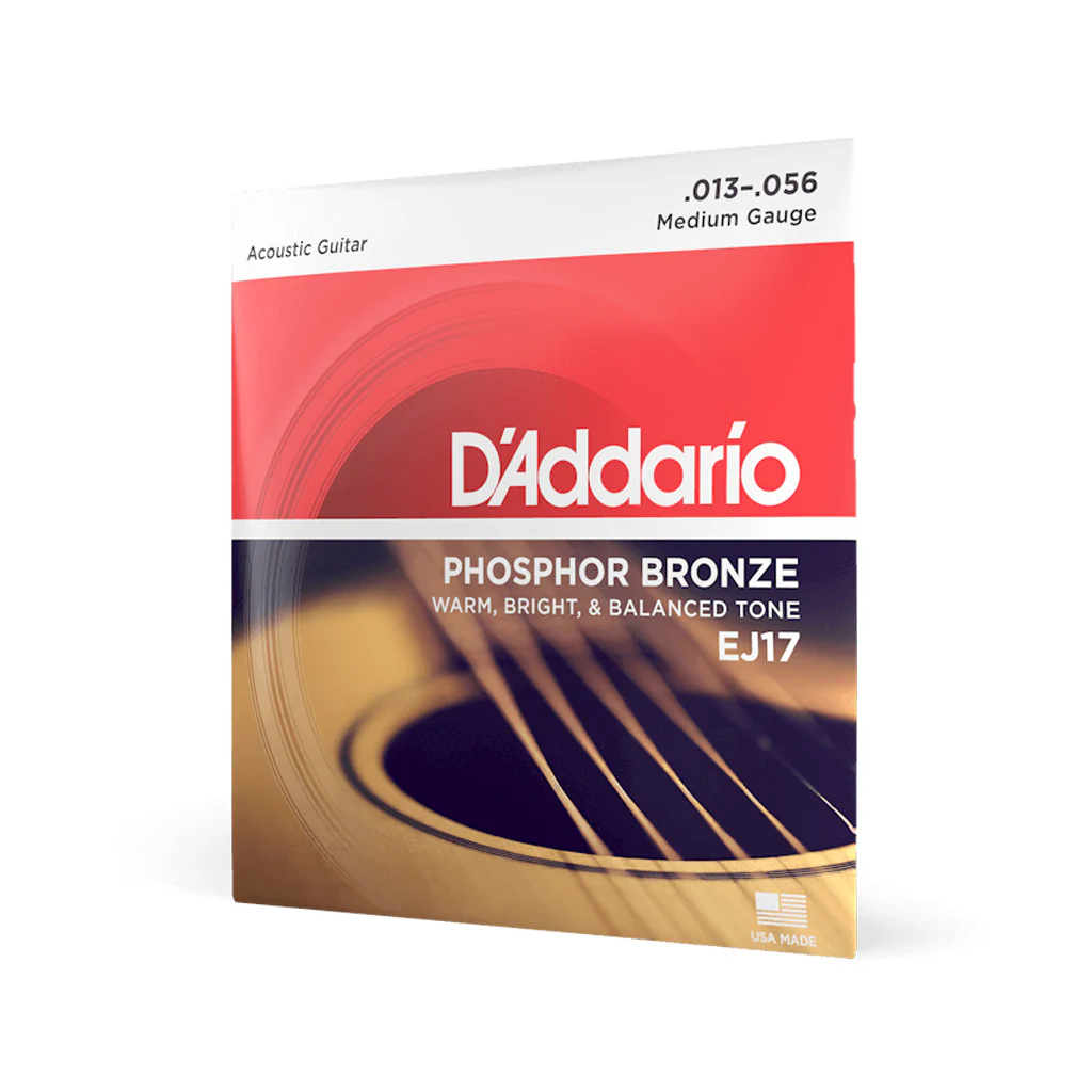 D'Addario EJ17 Phosphor Bronze Acoustic Guitar Strings, Medium, 13-56 - Image 2