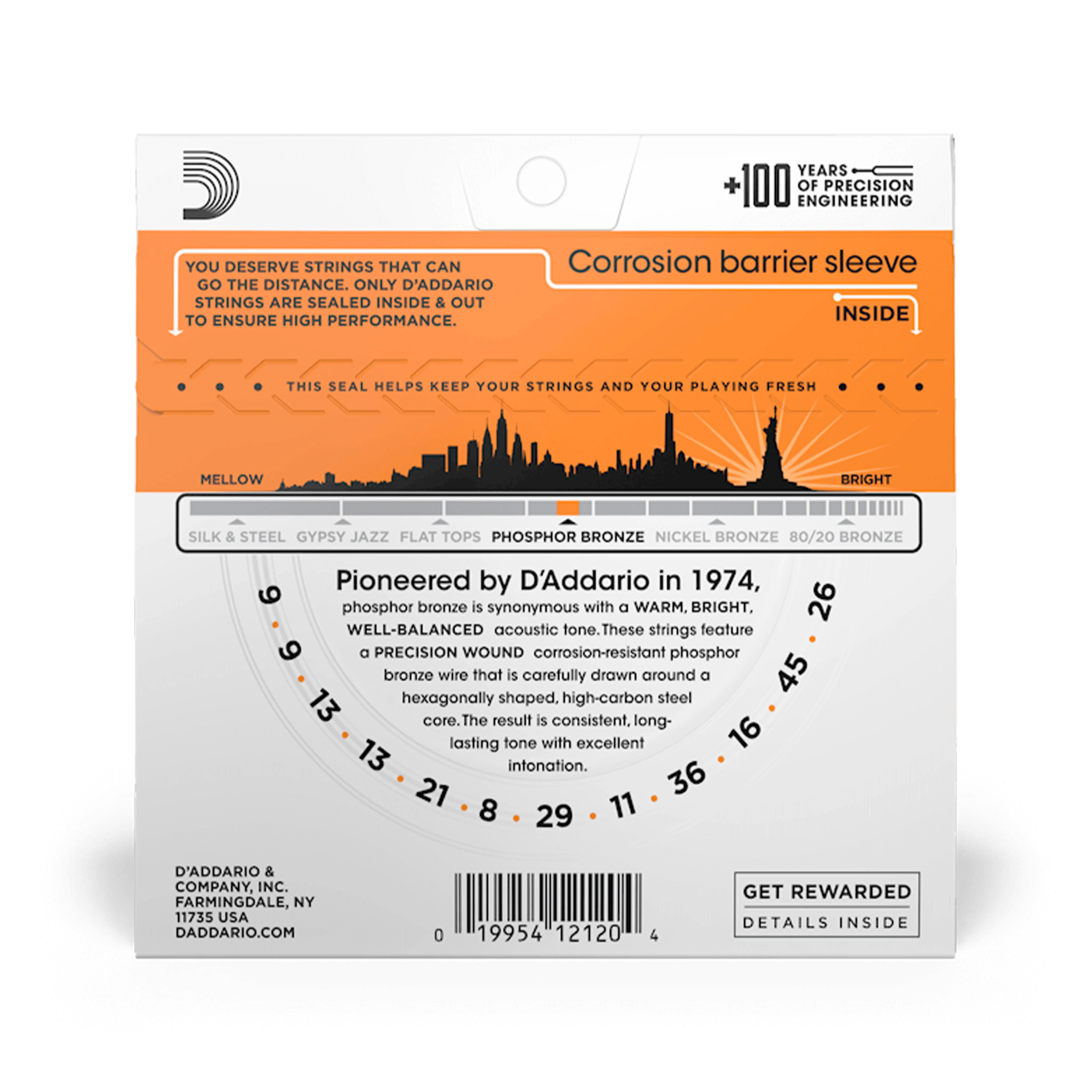 D'Addario EJ41 Phosphor Bronze Acoustic Guitar Strings, 12-String, Extra Light, 9-45 - Image 2