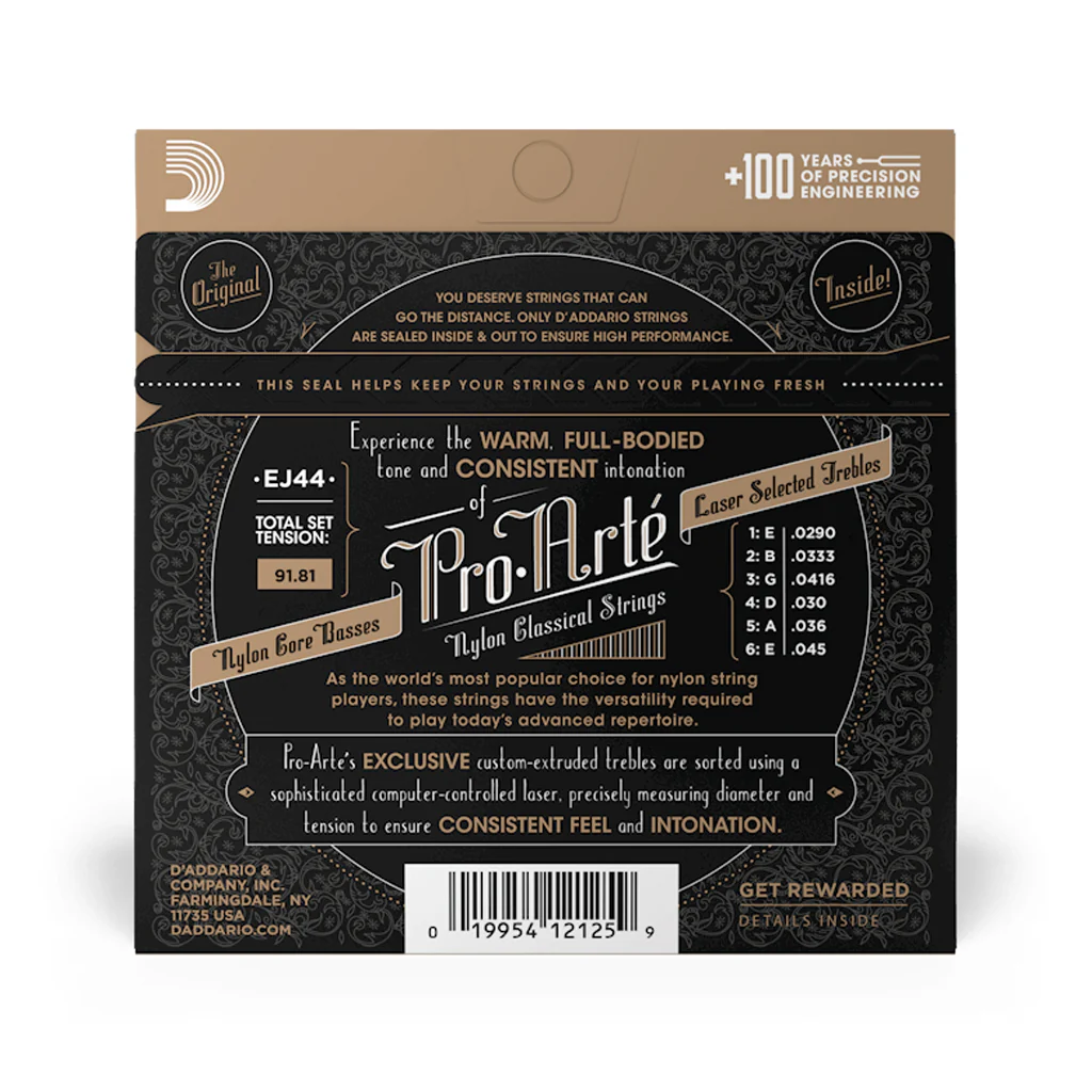 D'Addario EJ44 Pro-Arte Nylon Classical Guitar Strings, Extra Hard Tension - Image 3