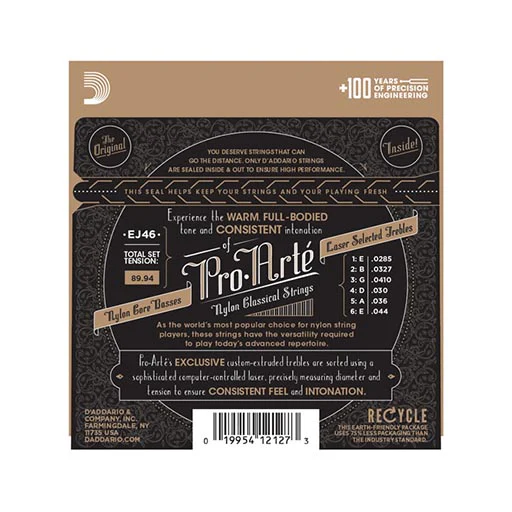 D'Addario EJ46 Pro-Arte Nylon Classical Guitar Strings, Hard Tension - Image 2