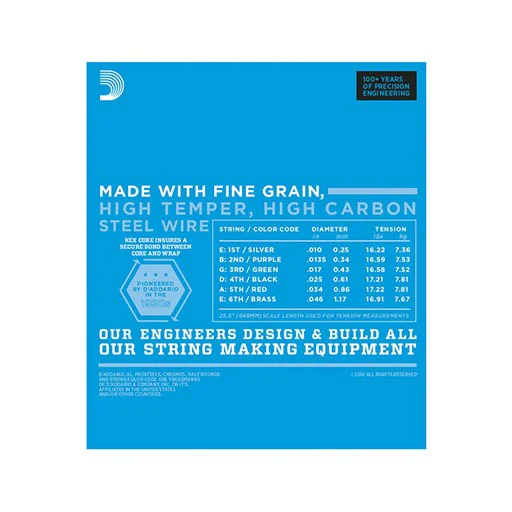 D'Addario EXL110BT Nickel Wound Electric Guitar Strings, Balanced Tension Regular Light, 10-46 - Image 3