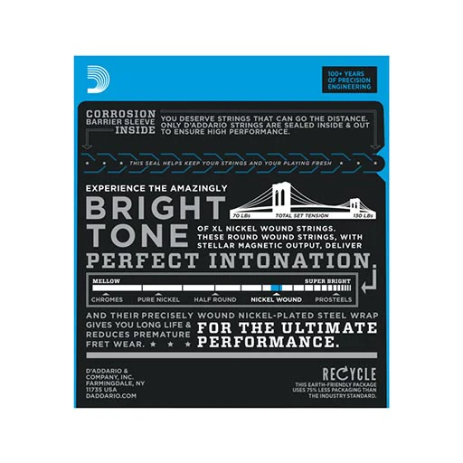 D'Addario EXL115 Nickel Wound Electric Guitar Strings, Medium/Blues-Jazz Rock, 11-49 - Image 2