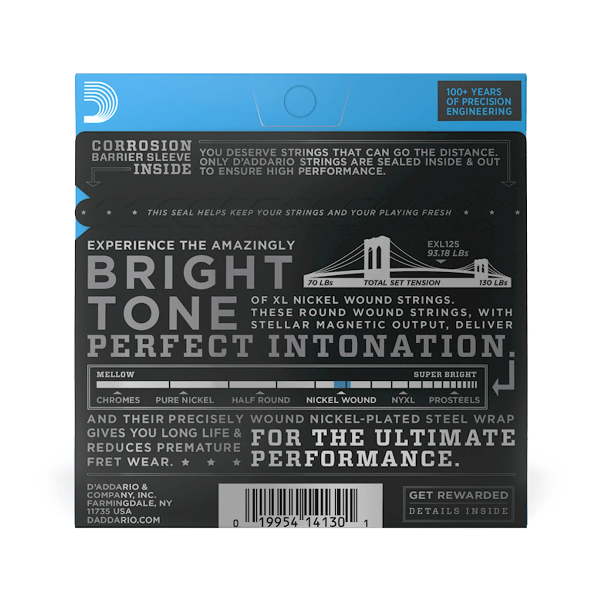 D'Addario EXL125-3D Nickel Wound Electric Guitar Strings, Super Light Top/Regular Bottom, 9-46, 3Sets - Image 3