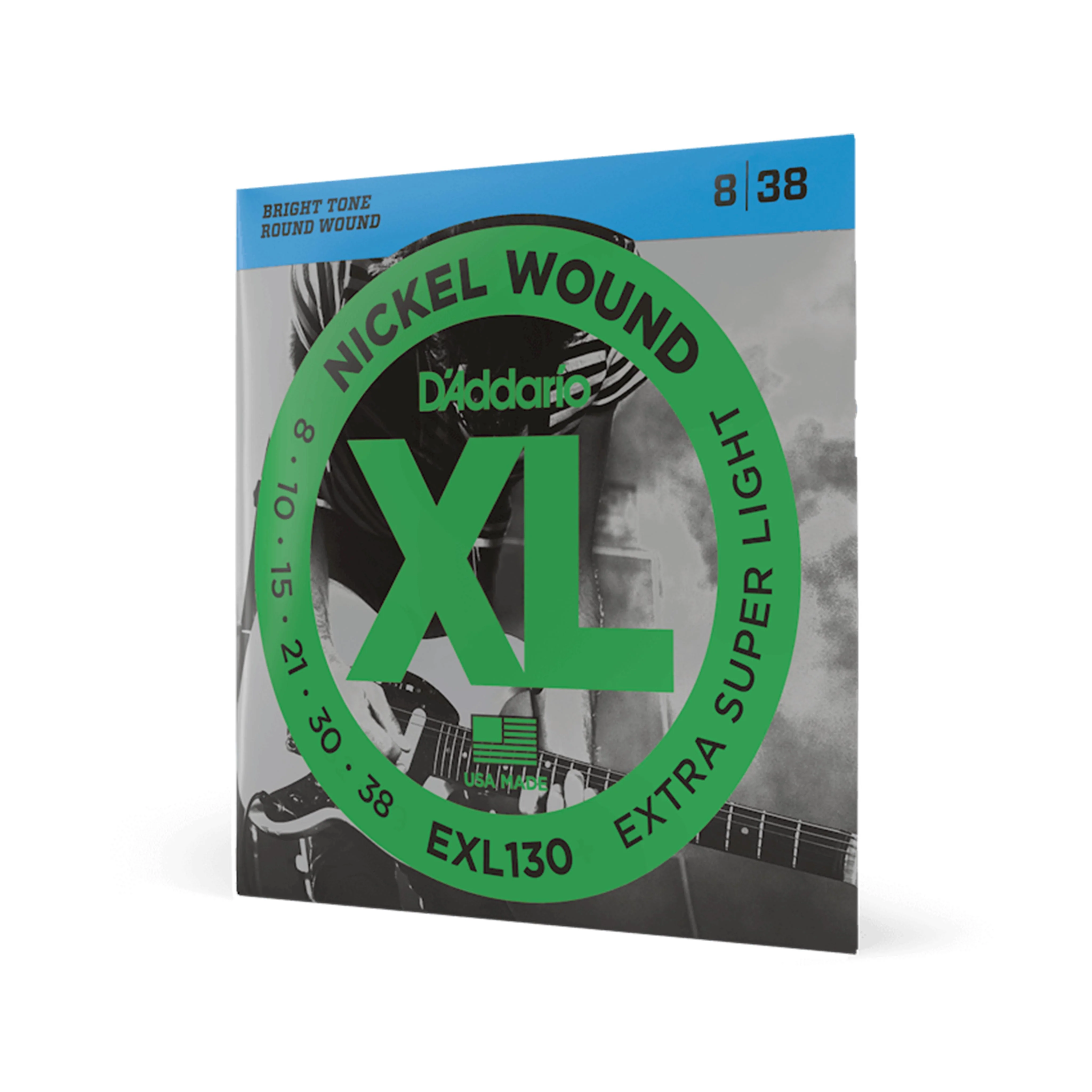 D'Addario EXL130 Nickel Wound Electric Guitar Strings, Extra-Super Light, 8-38 - Image 2