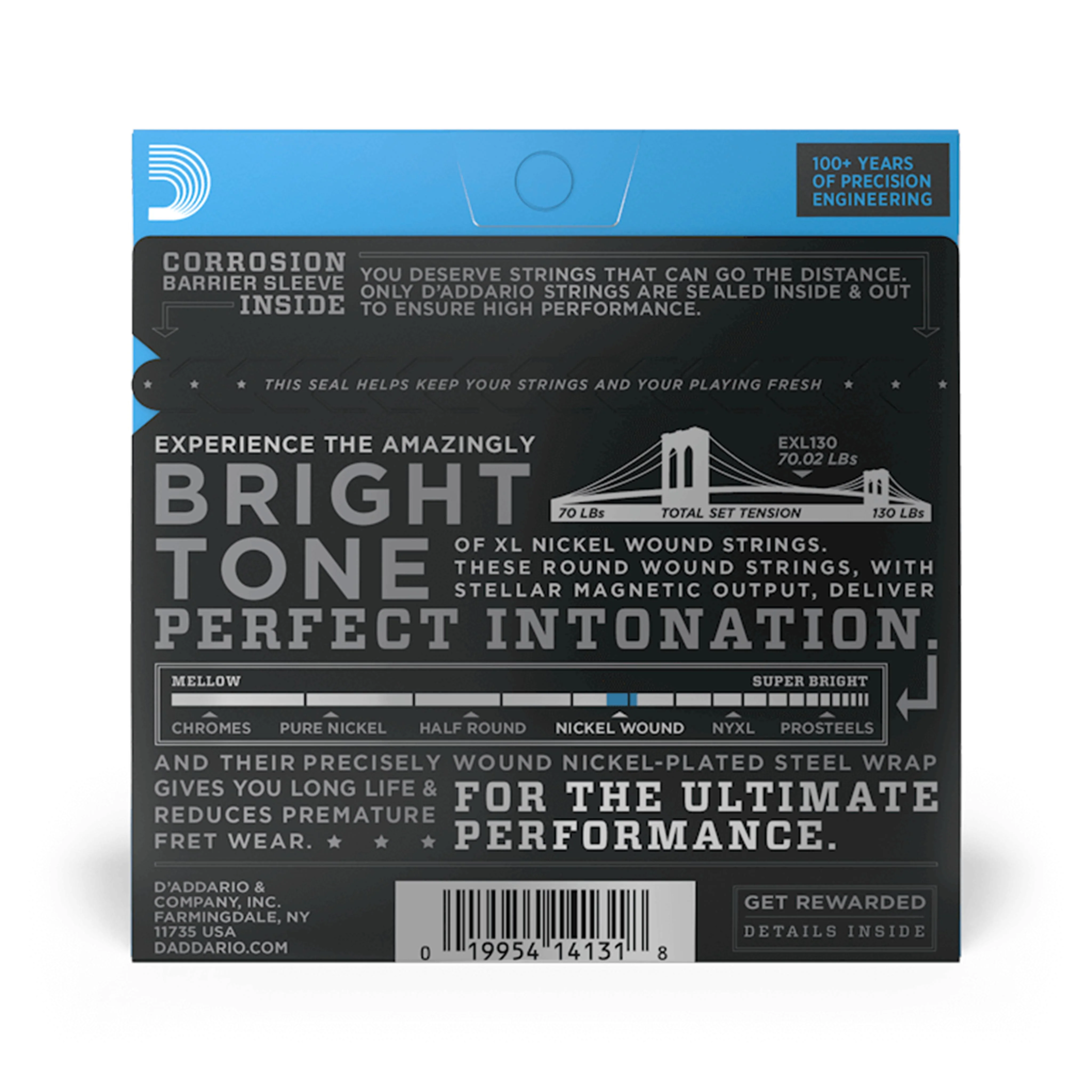 D'Addario EXL130 Nickel Wound Electric Guitar Strings, Extra-Super Light, 8-38 - Image 3