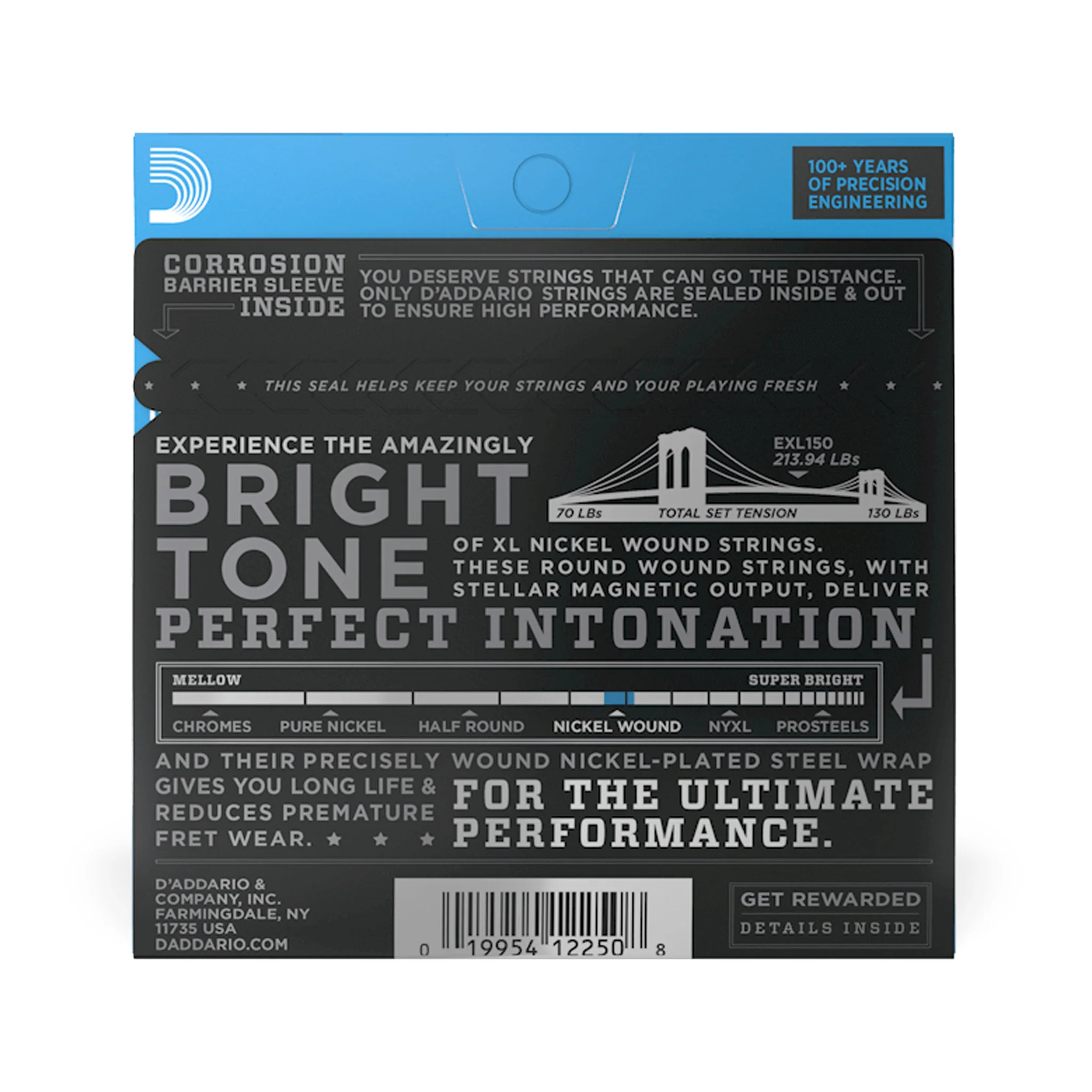 D'Addario EXL150 XL Nickel Wound Electric Guitar Strings, 12-String, Regular Light, 10-46 - Image 3