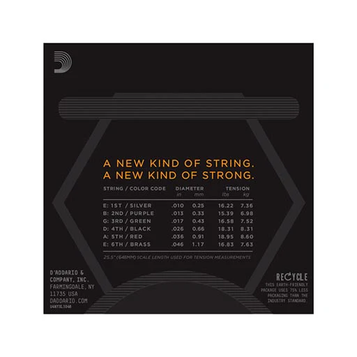 D'Addario NYXL1046 Nickel Wound Electric Guitar Strings, 10-46 - Image 3