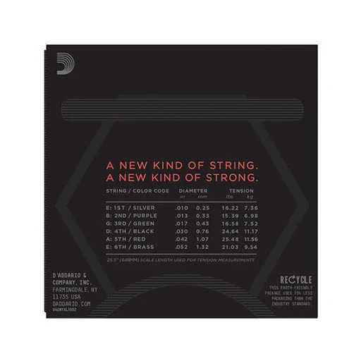D'Addario NYXL1052 Nickel Wound Electric Guitar Strings, 10-52 - Image 3