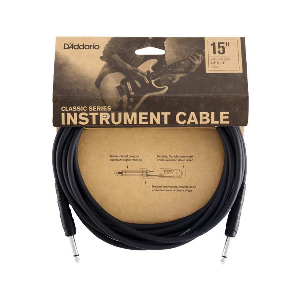 D'Addario PW-CGT-15 15feet Classic Series Instrument Cable - Image 3