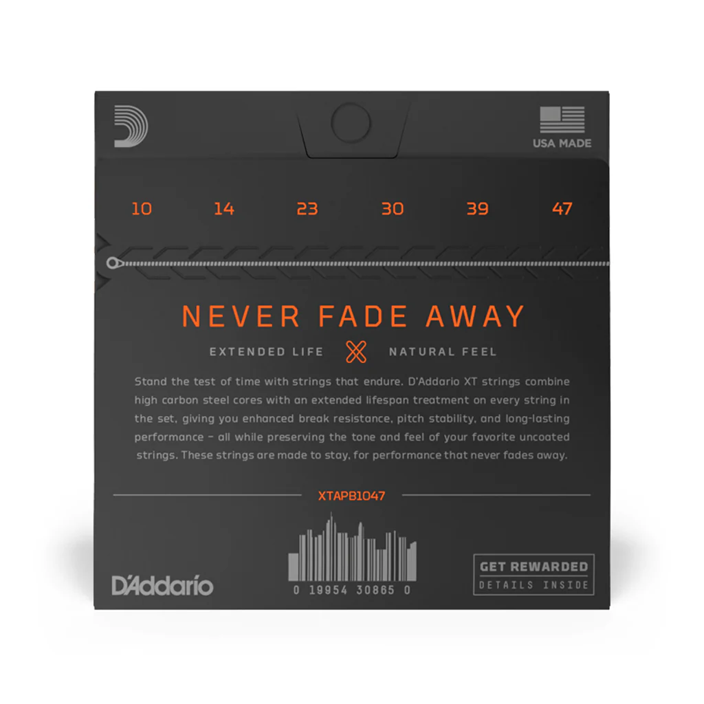 D'Addario XTAPB1047 XT Phosphor Bronze Acoustic Guitar Strings, Extra Light, 10-47 - Image 3