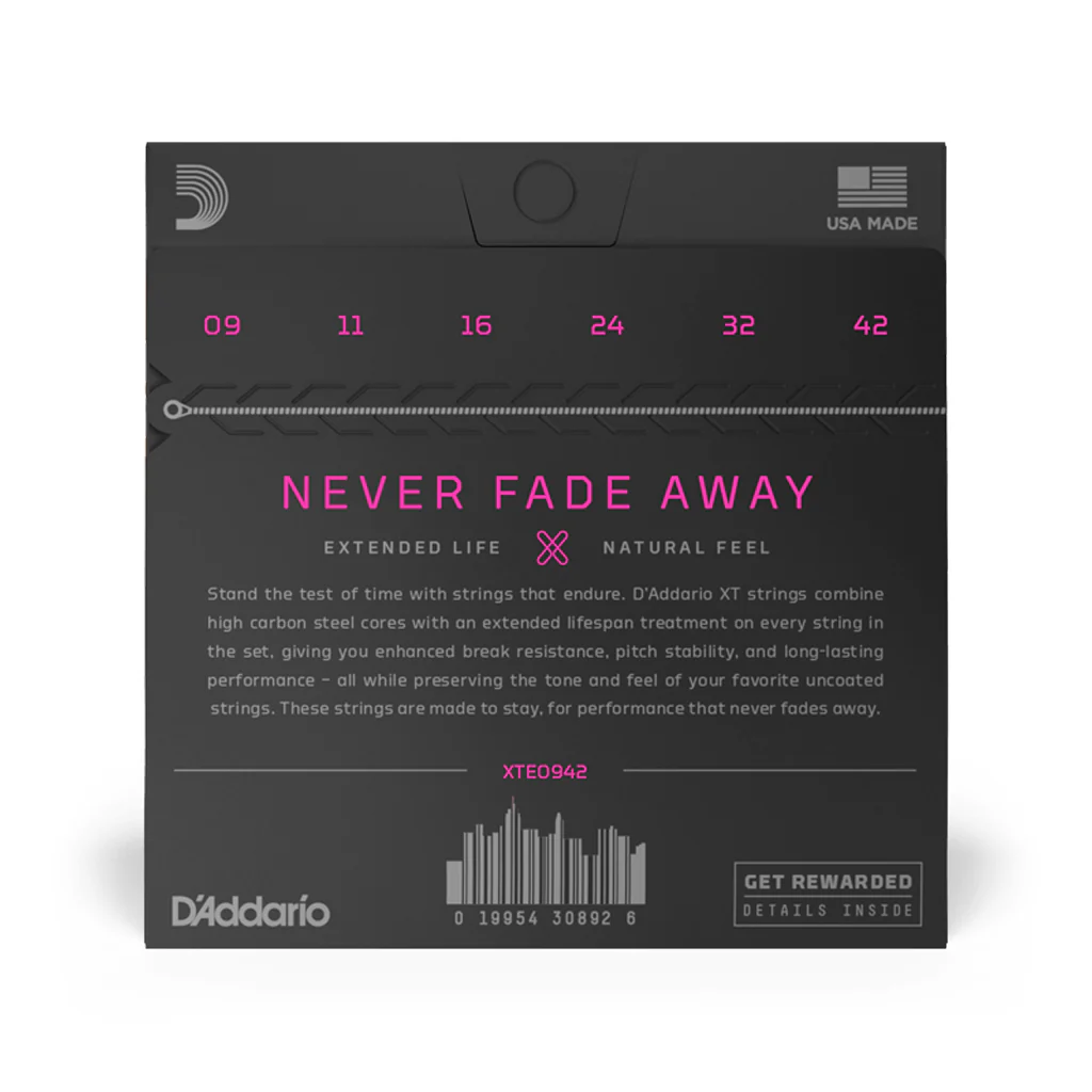 D'Addario XTE0942 XT Nickel Plated Steel Electric Guitar Strings, Super Light, 09-42 - Image 3