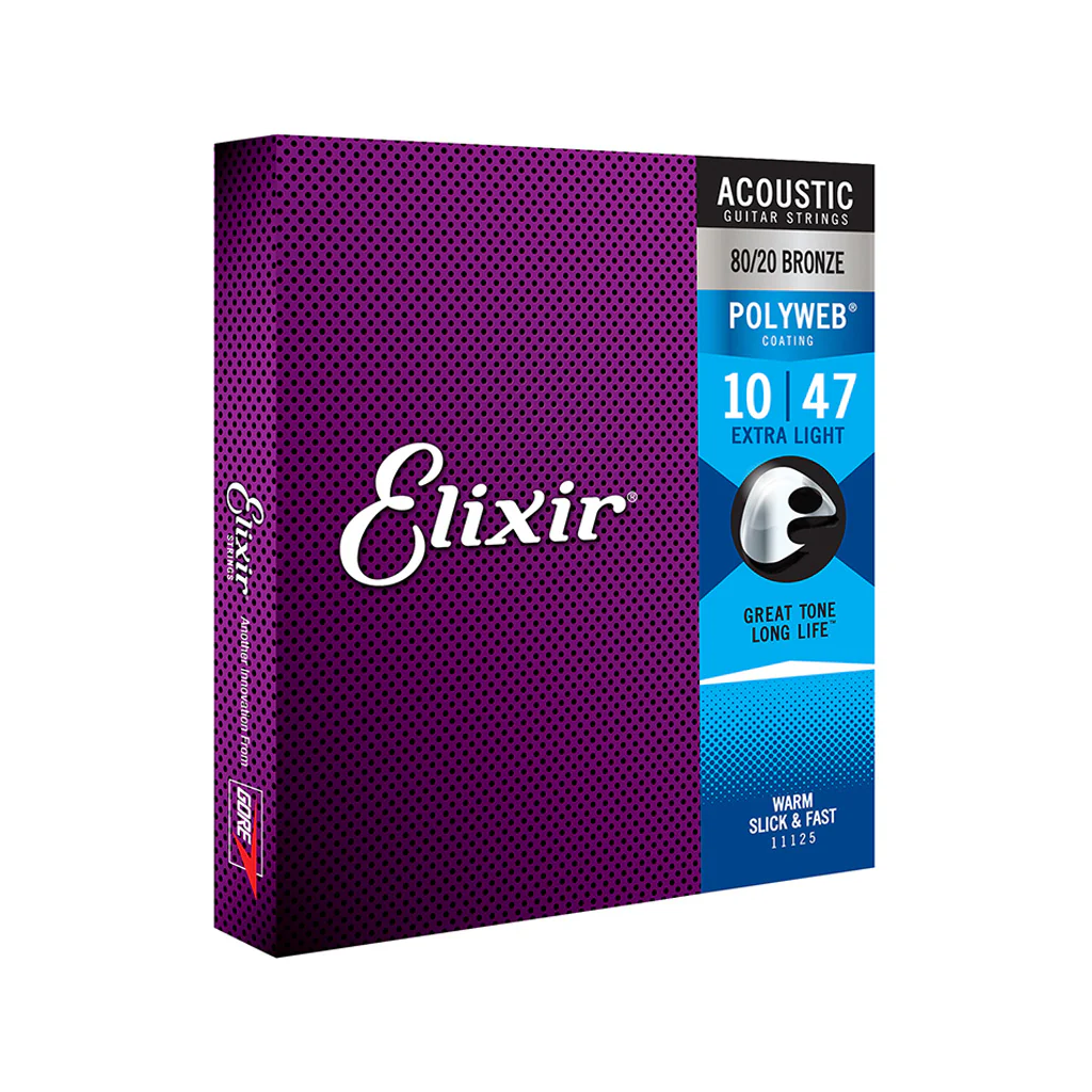 Elixir 11000 Polyweb 80/20 Bronze Acoustic Guitar Strings 10-47 - Image 3