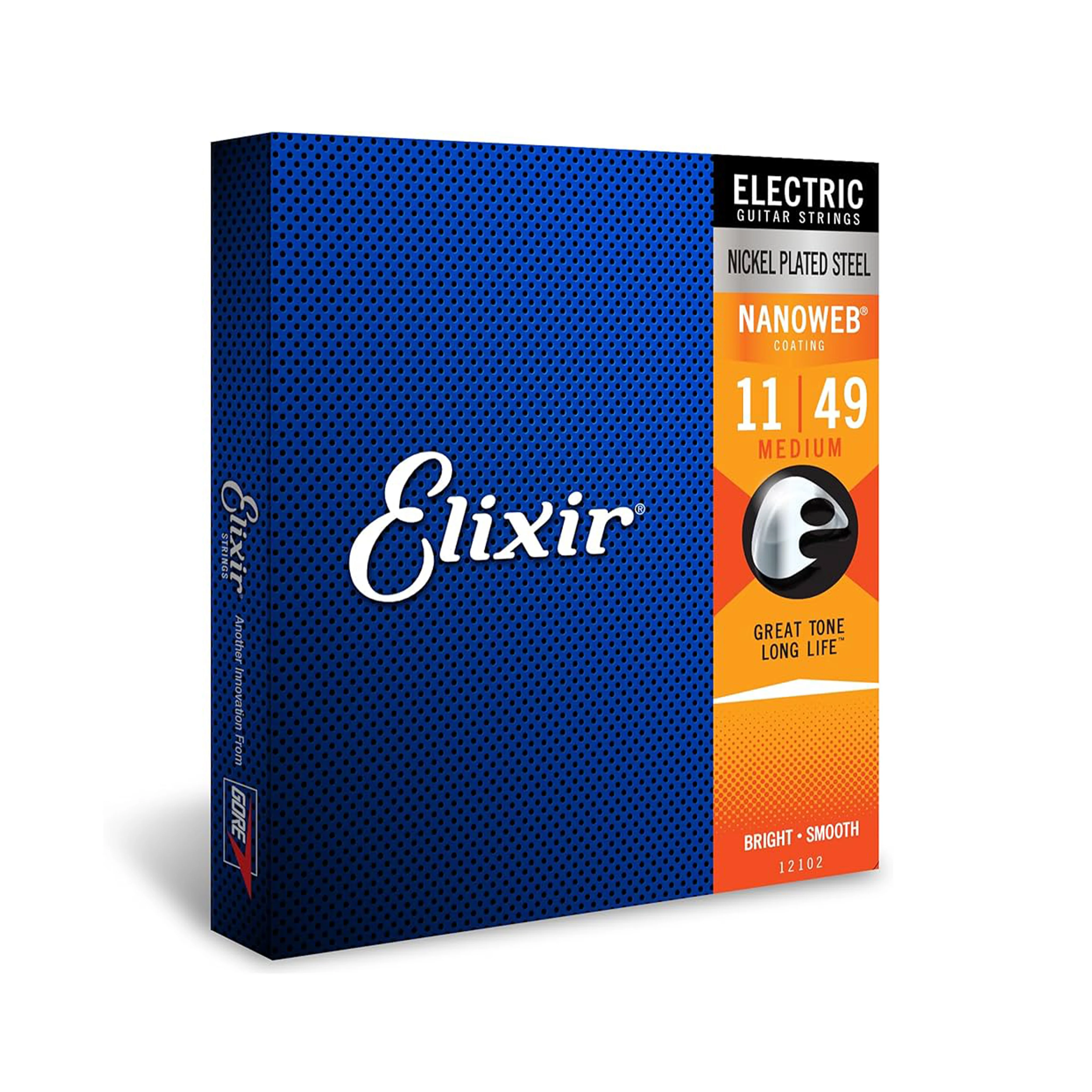 Elixir 12102 Nanoweb Electric Guitar Strings, Medium, 11-49 - Image 3