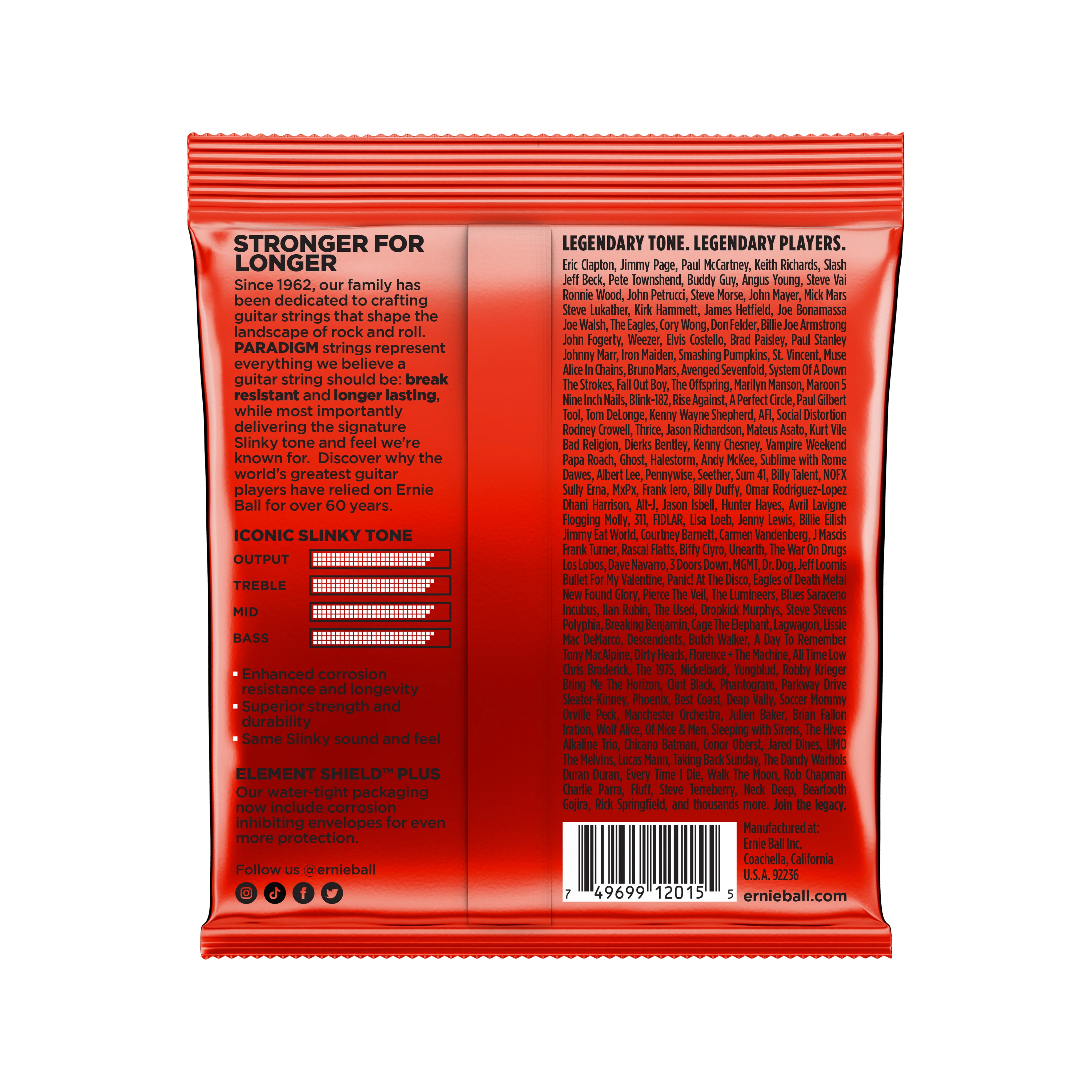 Ernie Ball Paradigm Skinny Top Heavy Bottom Slinky Electric Guitar Strings, 10-52 - Image 2