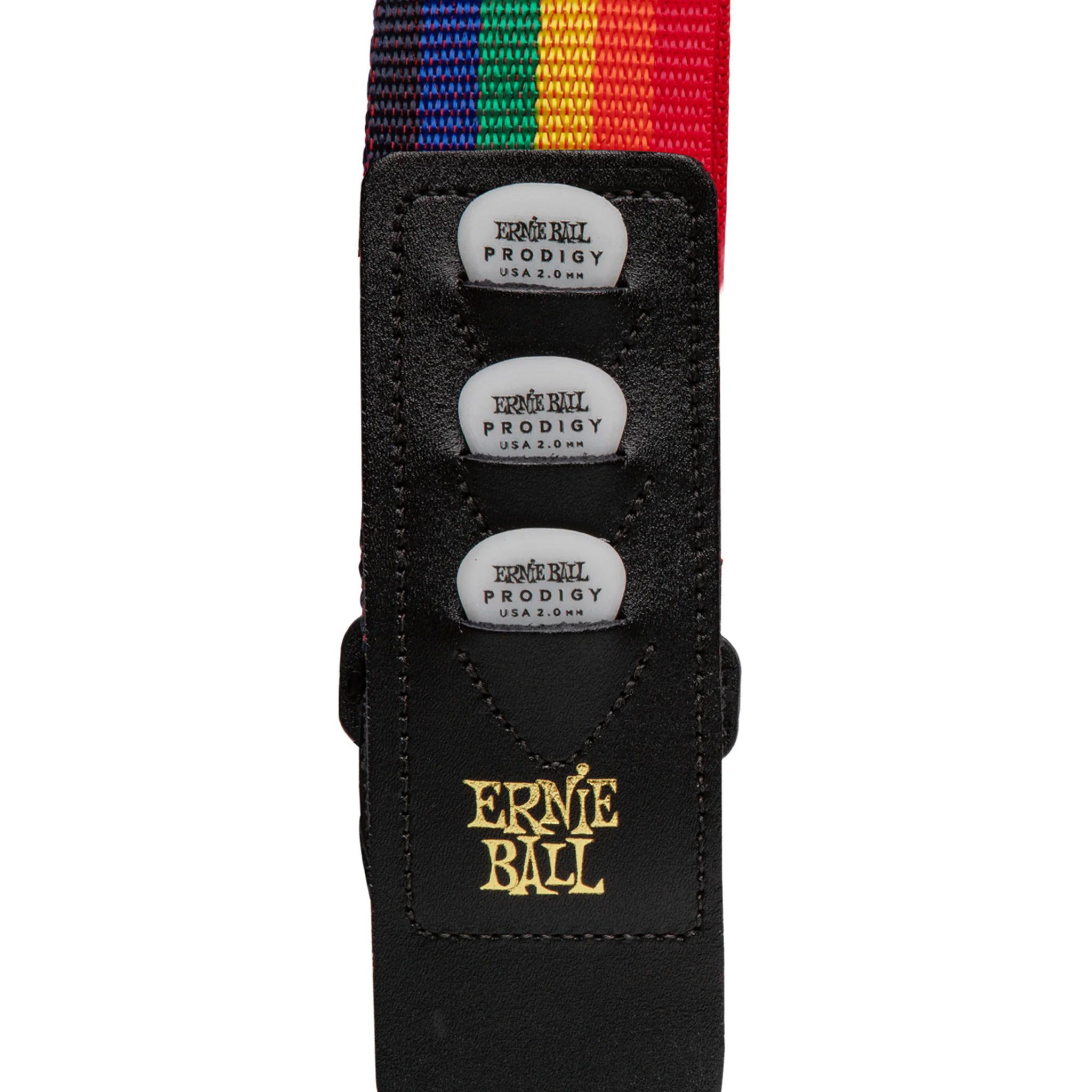 Ernie Ball Pickholder Guitar Strap, Rainbow - Image 2