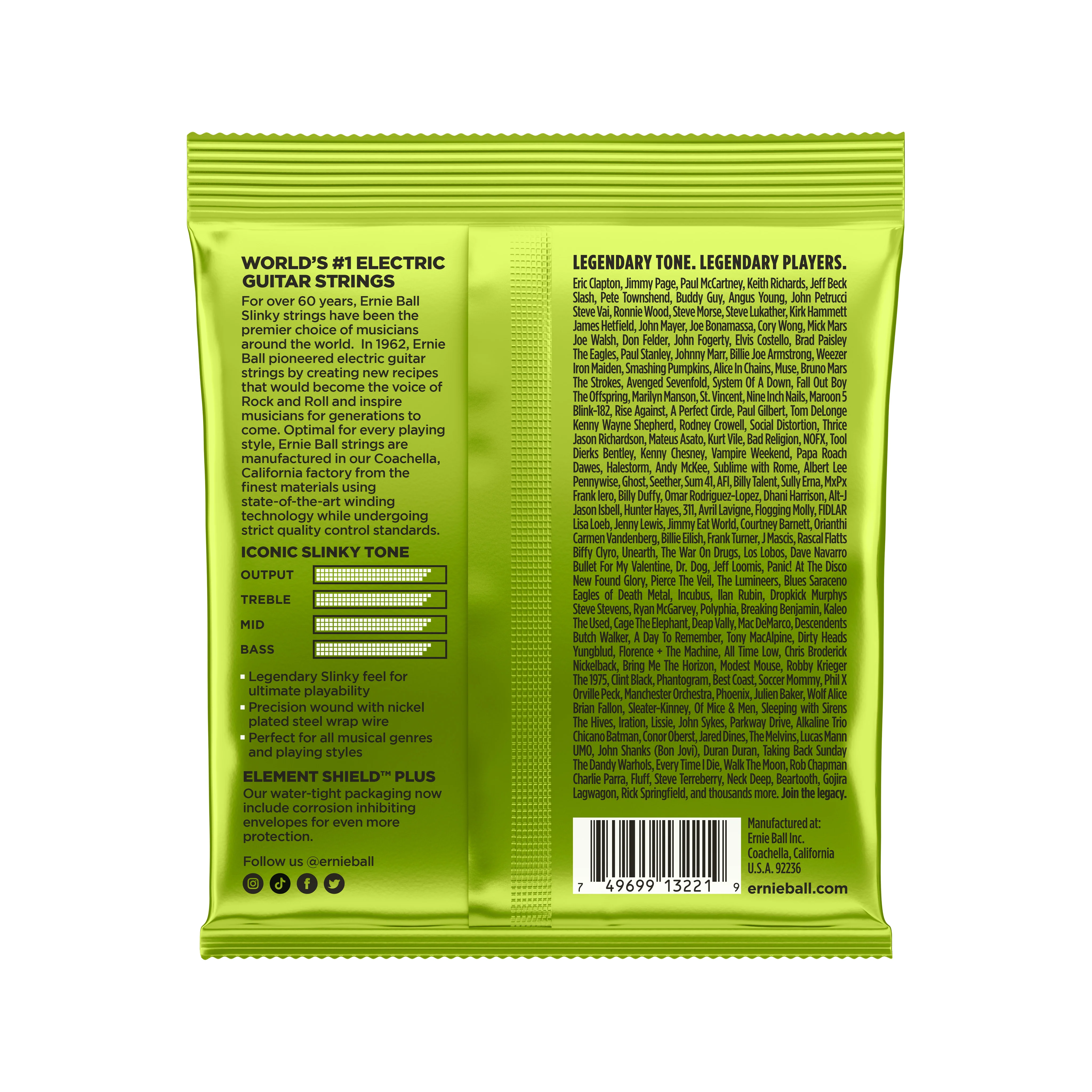 Ernie Ball Regular Slinky Nickel Wound Electric Guitar Strings, 10-46, 3 Pack - Image 2