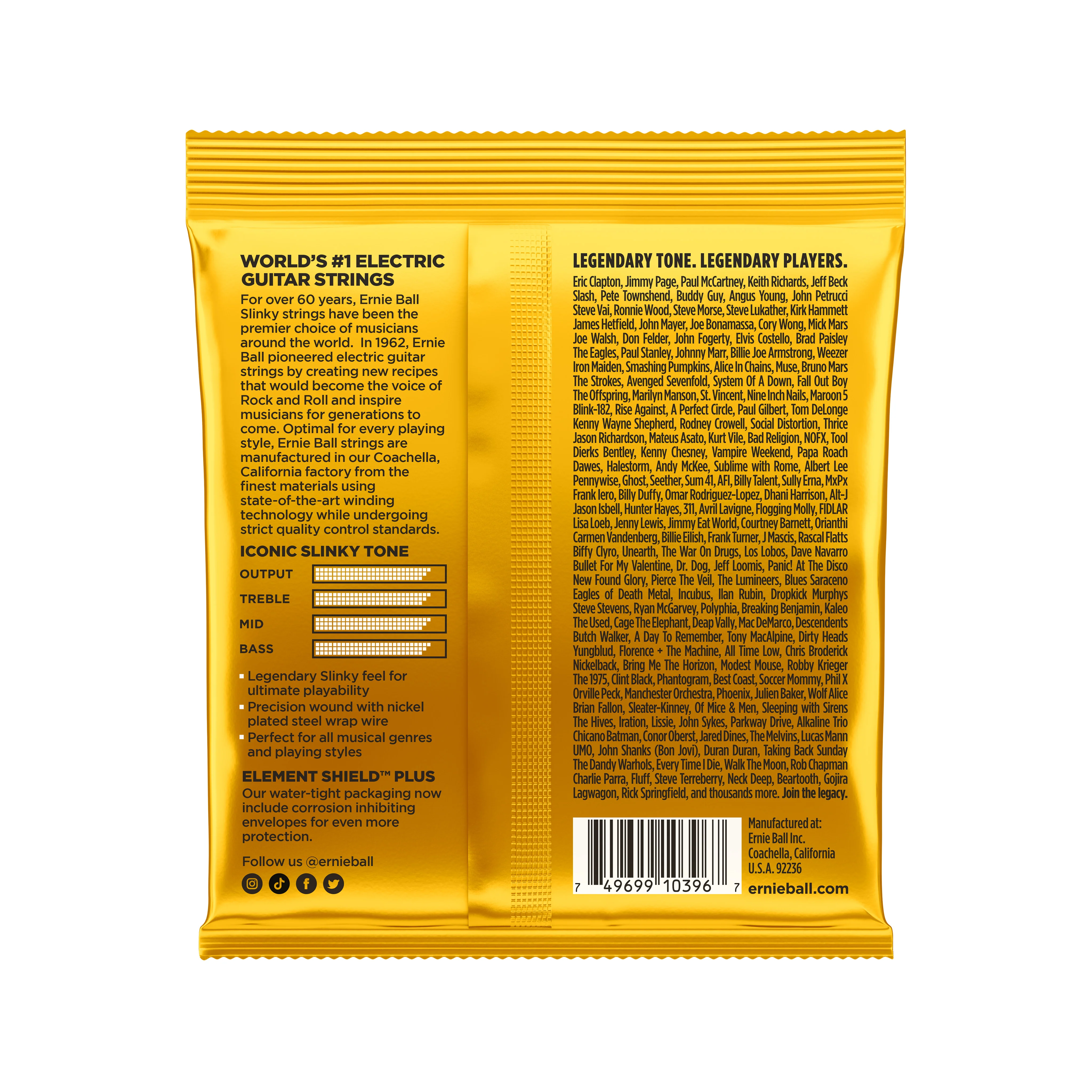 Ernie Ball Skinny Top/Beefy Bottom Slinky Nickel Wound Electric Guitar Strings 10 - 54 - Image 2