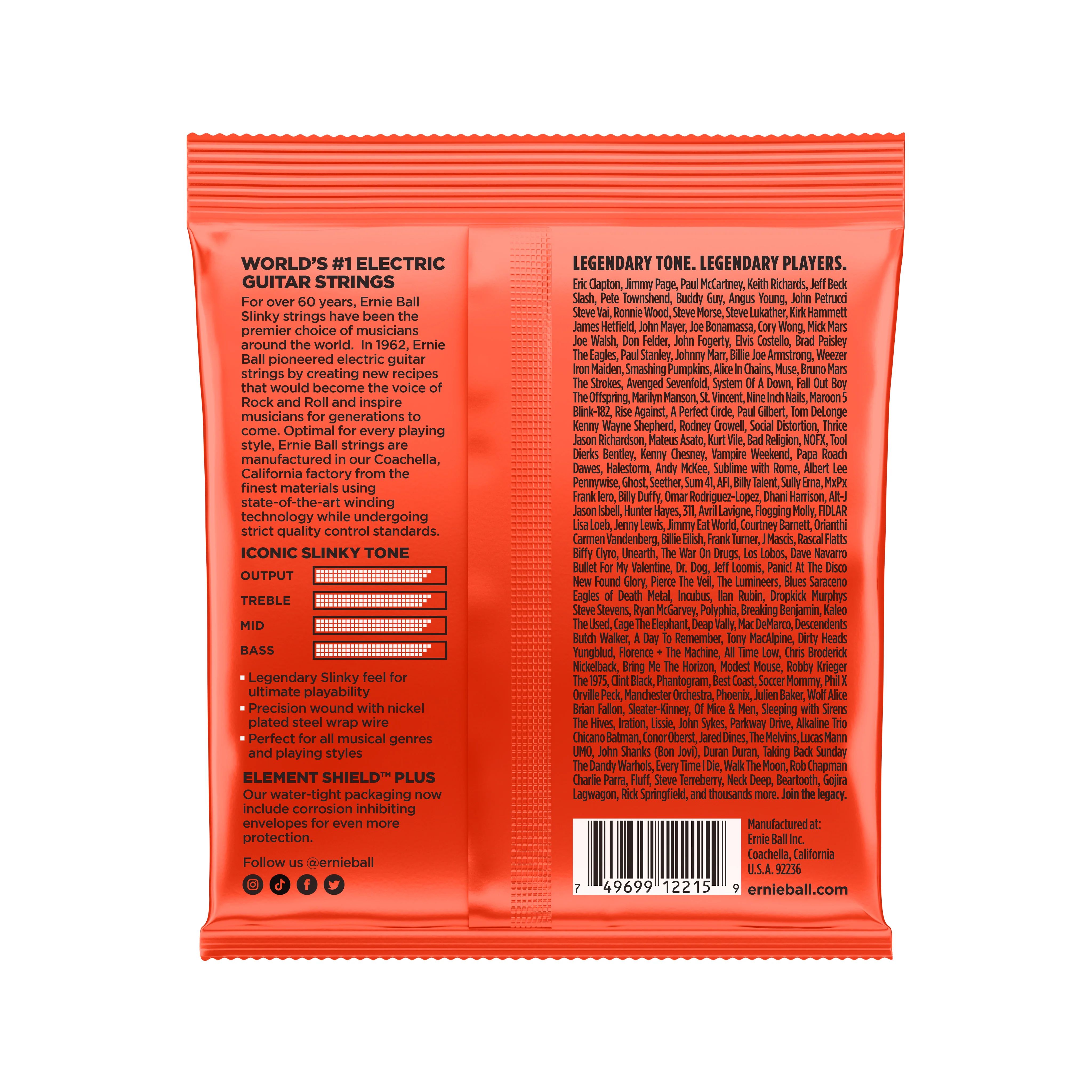 Ernie Ball Skinny Top Heavy Bottom Slinky Nickel Wound Electric Guitar Strings, 10-52 - Image 2