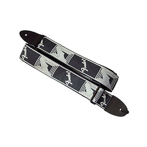 Fender 2 Inch Monogrammed Strap, Black/Light Grey/Dark Grey - Image 2