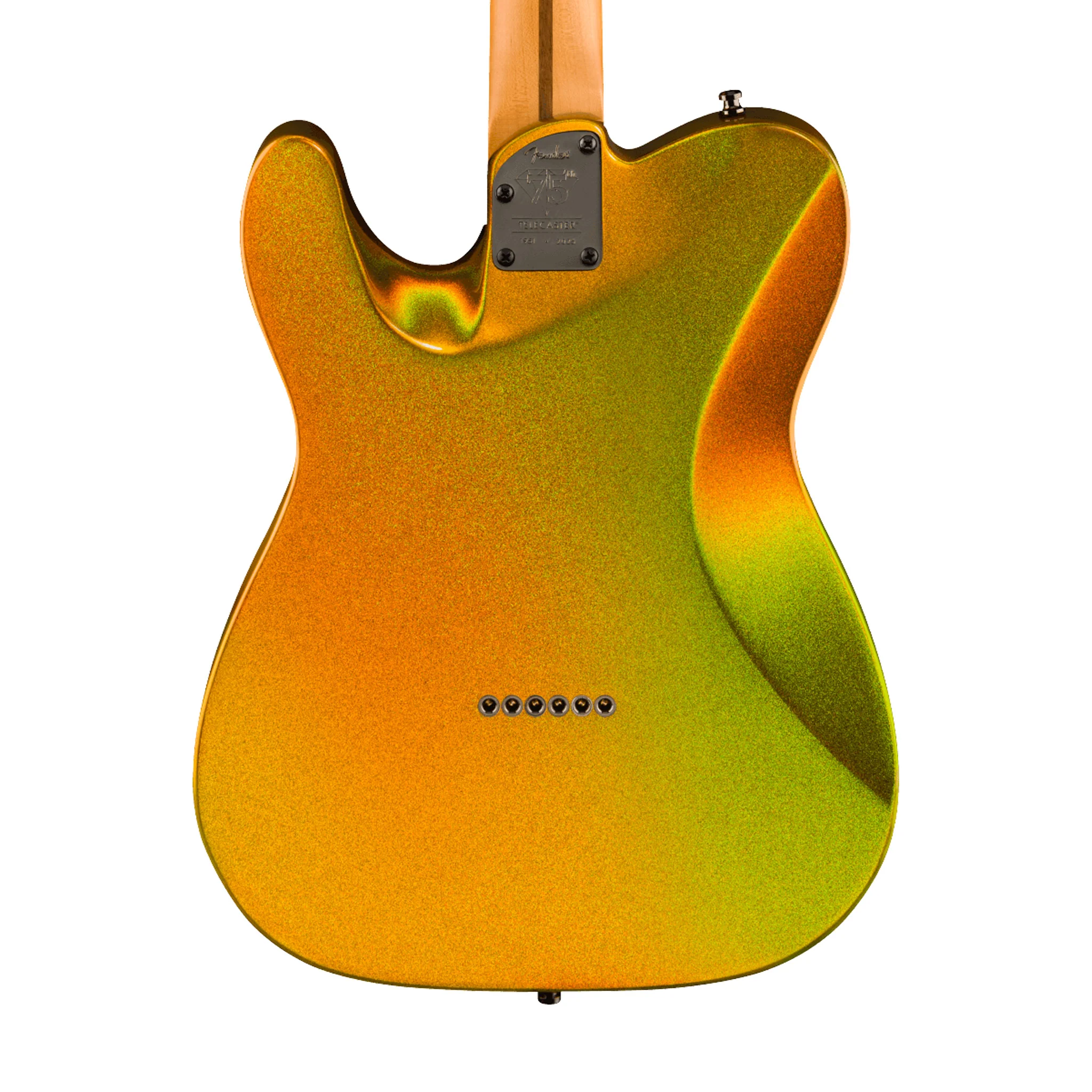 Fender 75th Anniversary American Ultra II Telecaster Electric Guitar, Ebony FB, Liquid Gold - Image 4