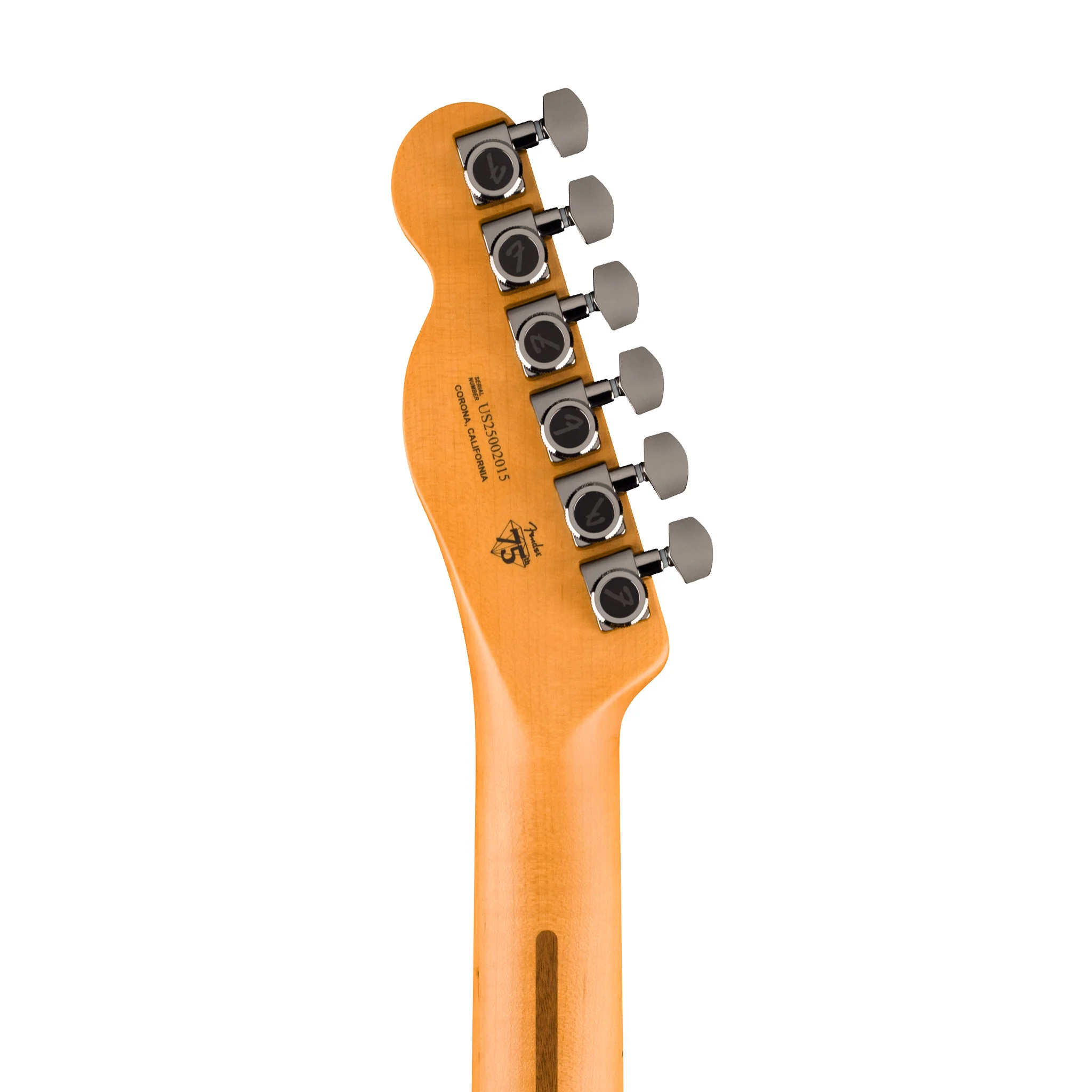 Fender 75th Anniversary American Ultra II Telecaster Electric Guitar, Ebony FB, Liquid Gold - Image 7
