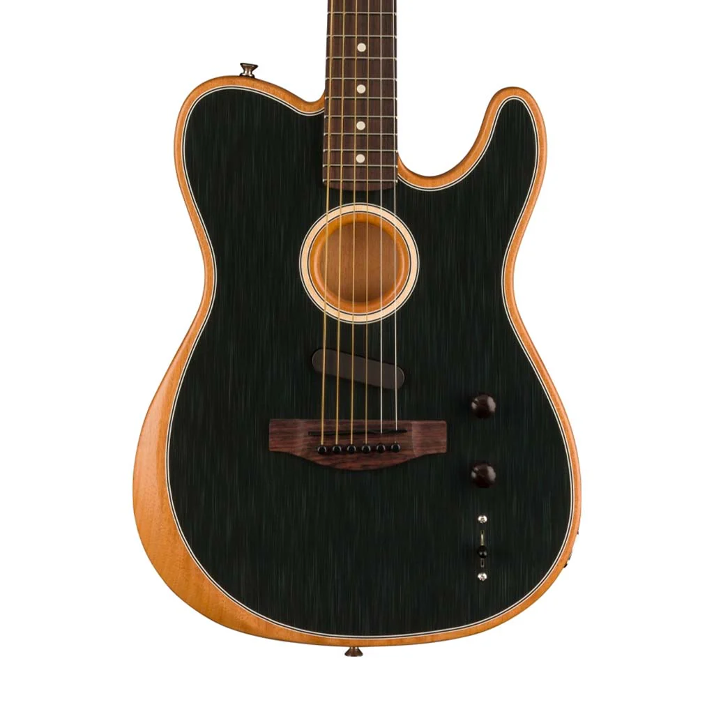 Fender Acoustasonic Player Telecaster Electric Guitar, Brushed Black - Image 3