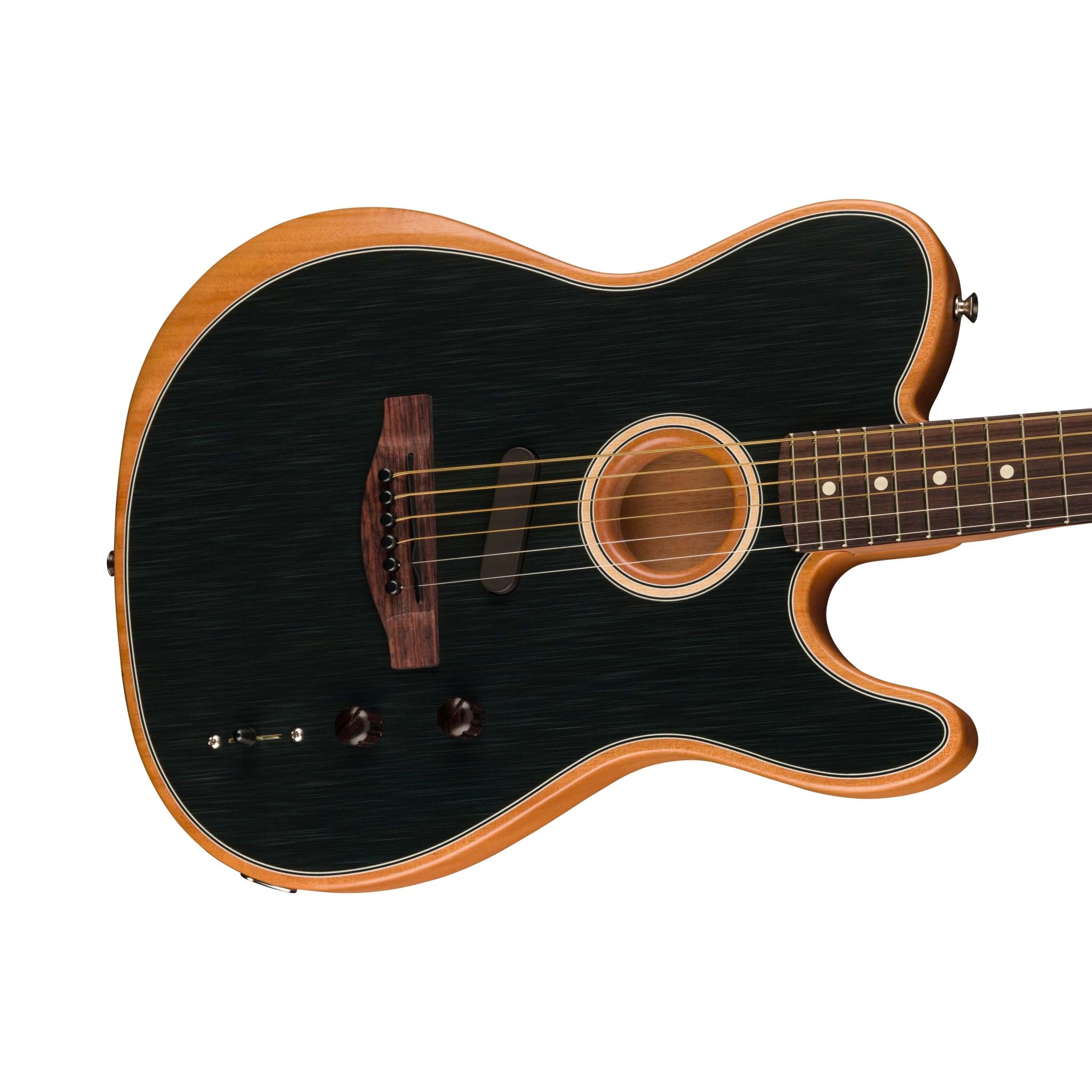 Fender Acoustasonic Player Telecaster Electric Guitar, Brushed Black - Image 5