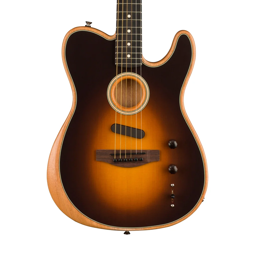 Fender Acoustasonic Player Telecaster Electric Guitar, Shadow Burst - Image 4