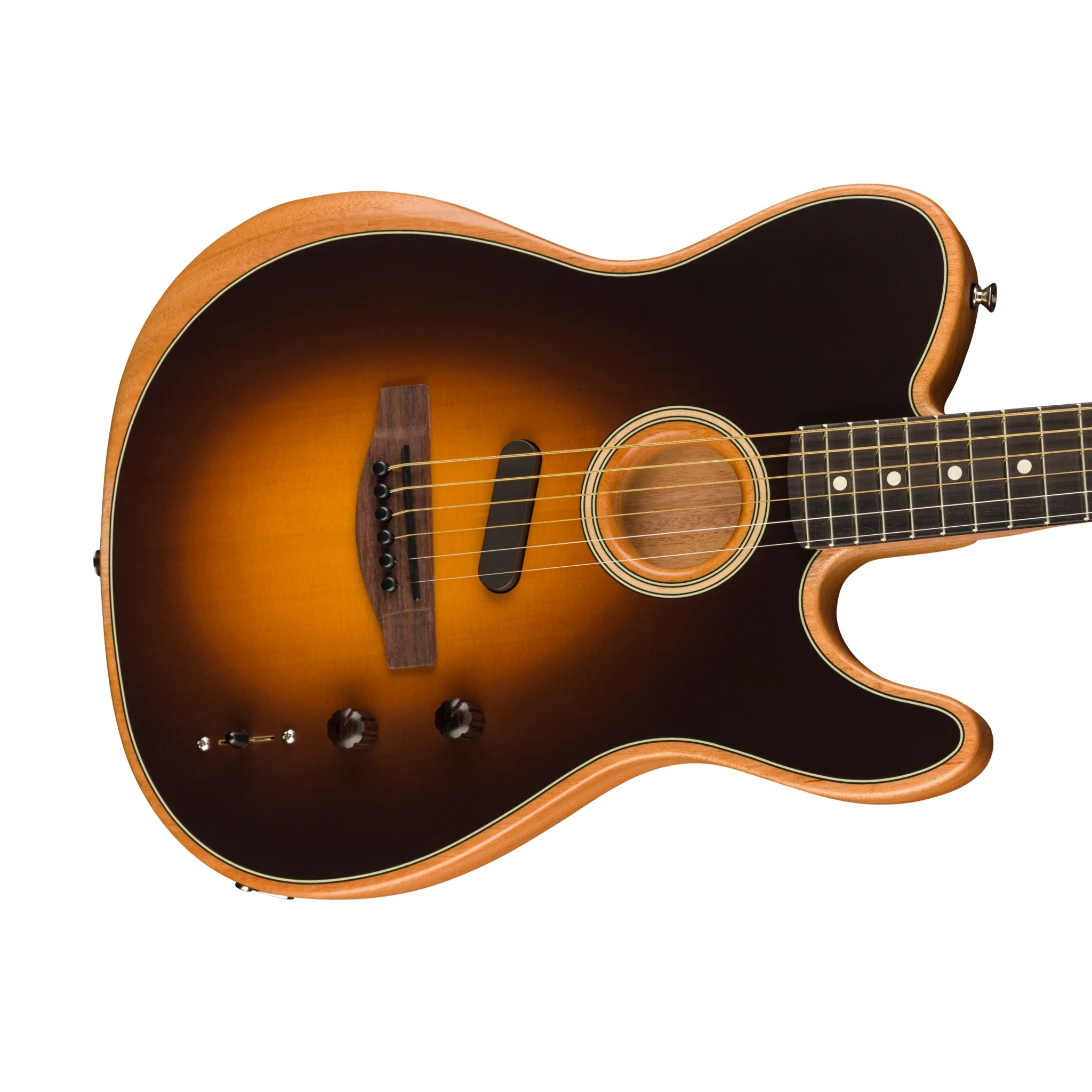 Fender Acoustasonic Player Telecaster Electric Guitar, Shadow Burst - Image 6