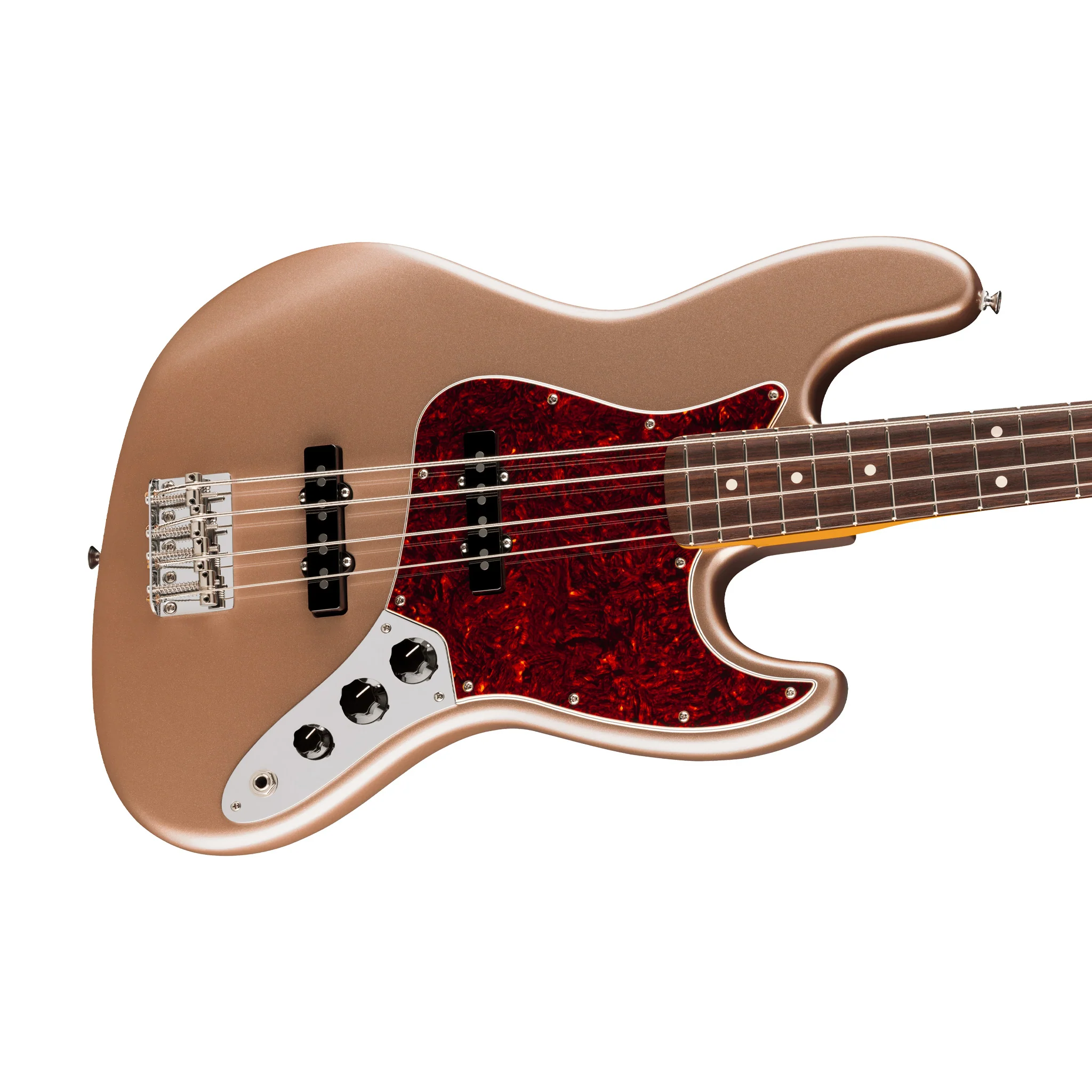 Fender American Professional Classic Jazz Bass Electric Guitar, RW FB, Faded Firemist Gold - Image 5