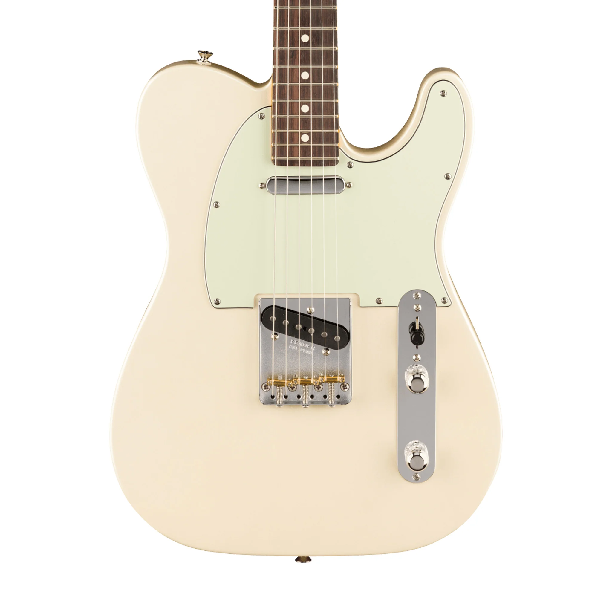 Fender American Professional Classic Telecaster Electric Guitar, RW FB, Olympic Pearl - Image 3