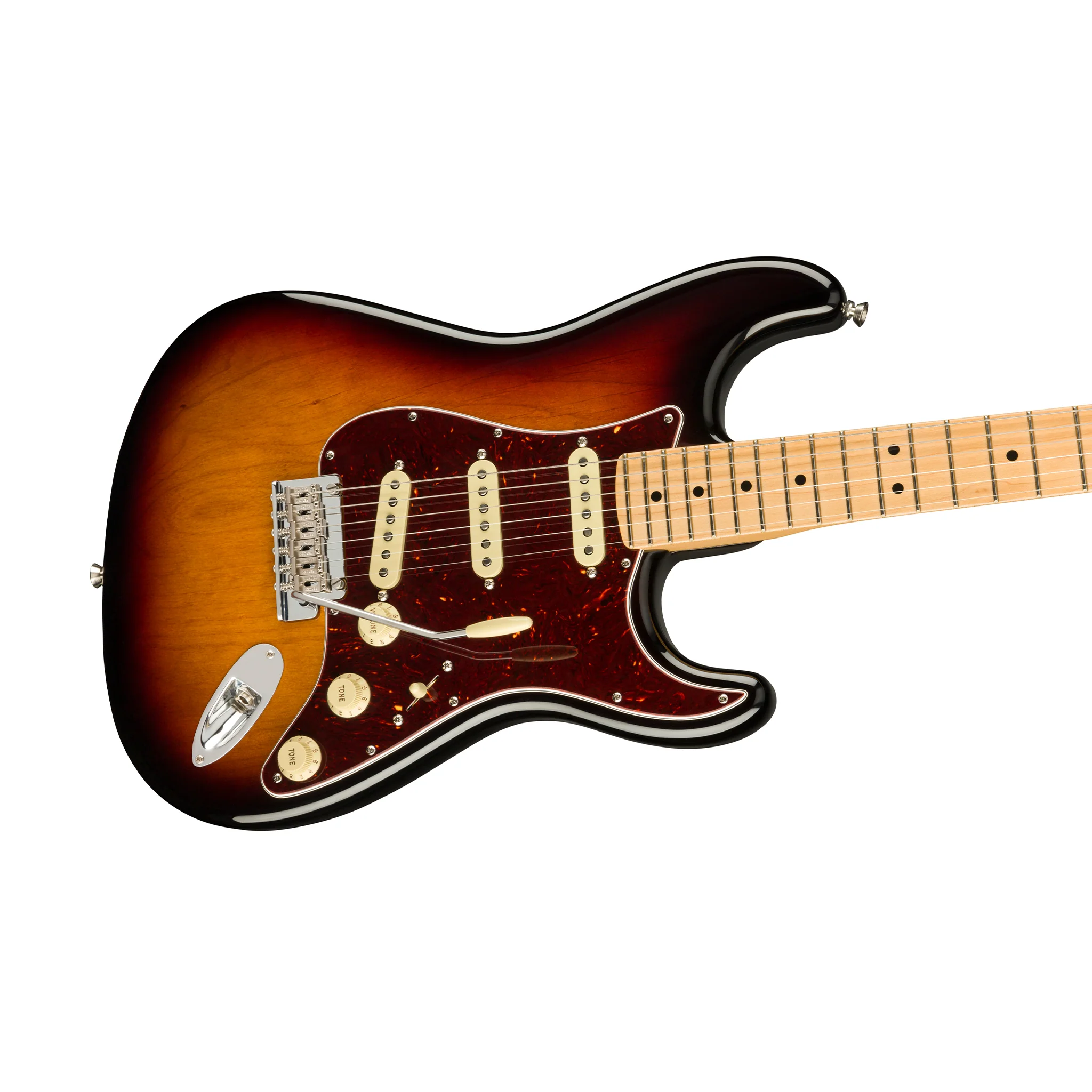 Fender American Professional II Stratocaster Electric Guitar, Maple FB, 3-Tone Sunburst - Image 3