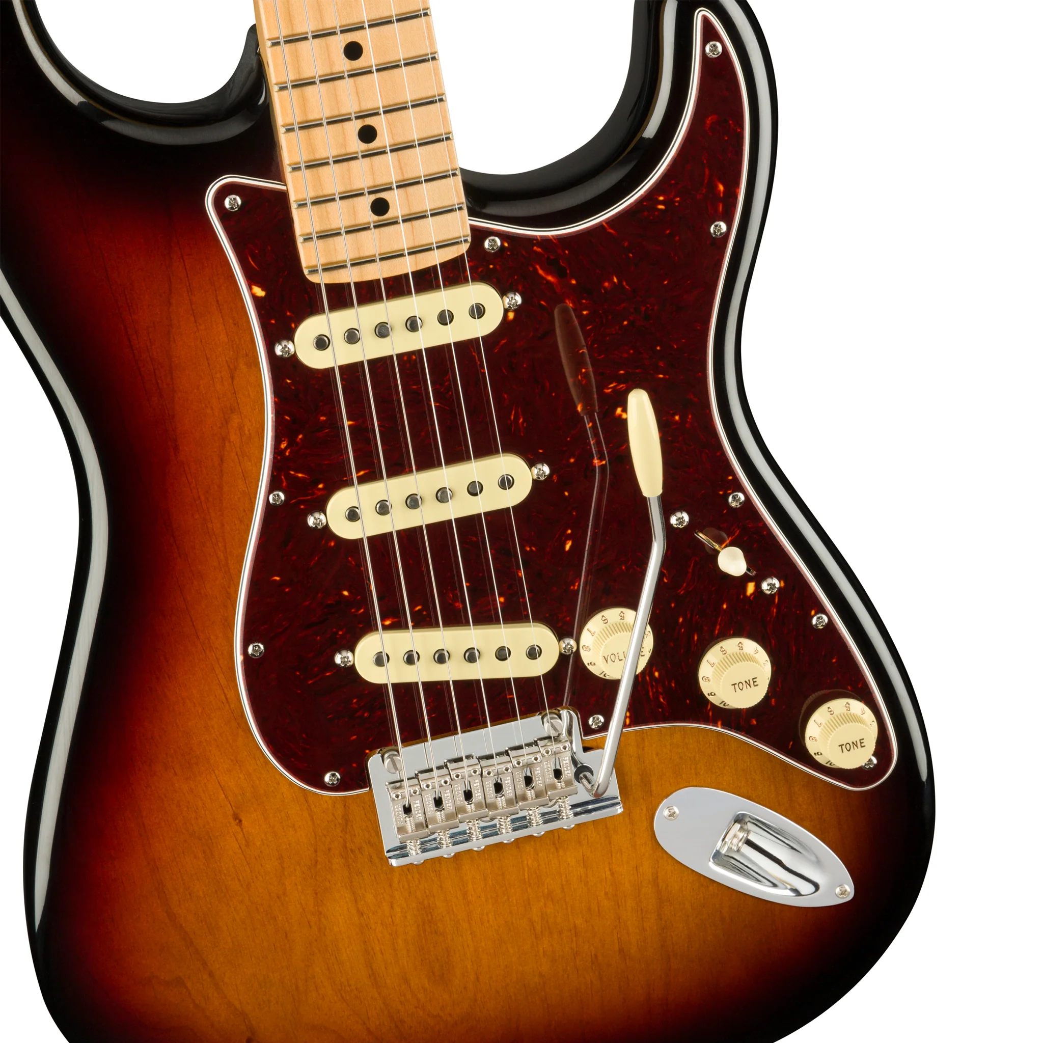 Fender American Professional II Stratocaster Electric Guitar, Maple FB, 3-Tone Sunburst - Image 4