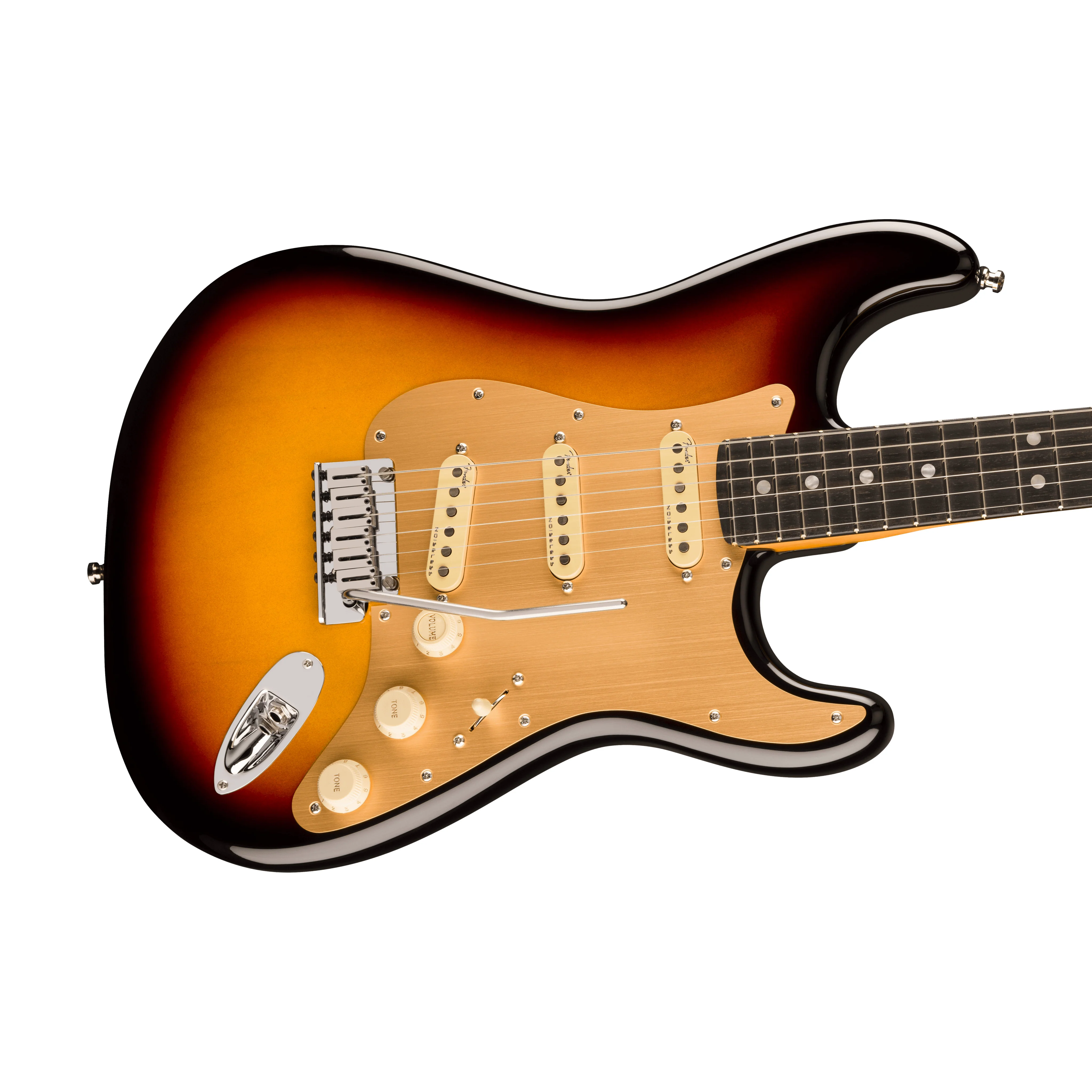 Fender American Ultra II Stratocaster Electric Guitar, Ebony FB, Ultraburst - Image 3