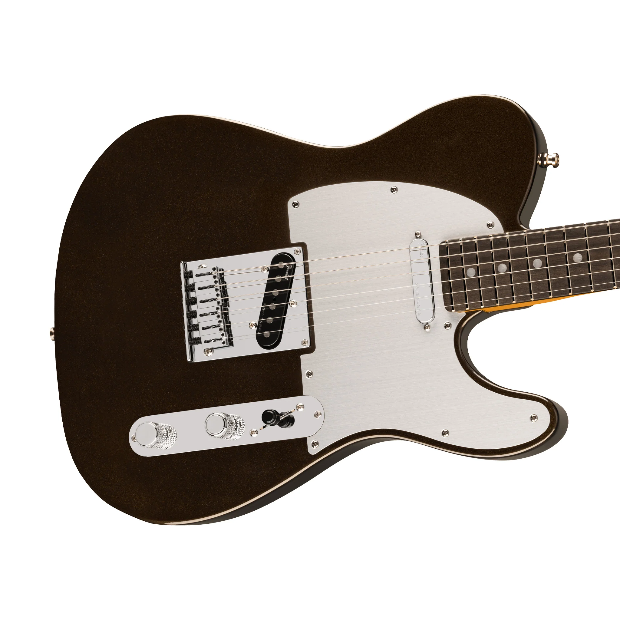 Fender American Ultra II Telecaster Electric Guitar, Ebony FB, Texas Tea - Image 5