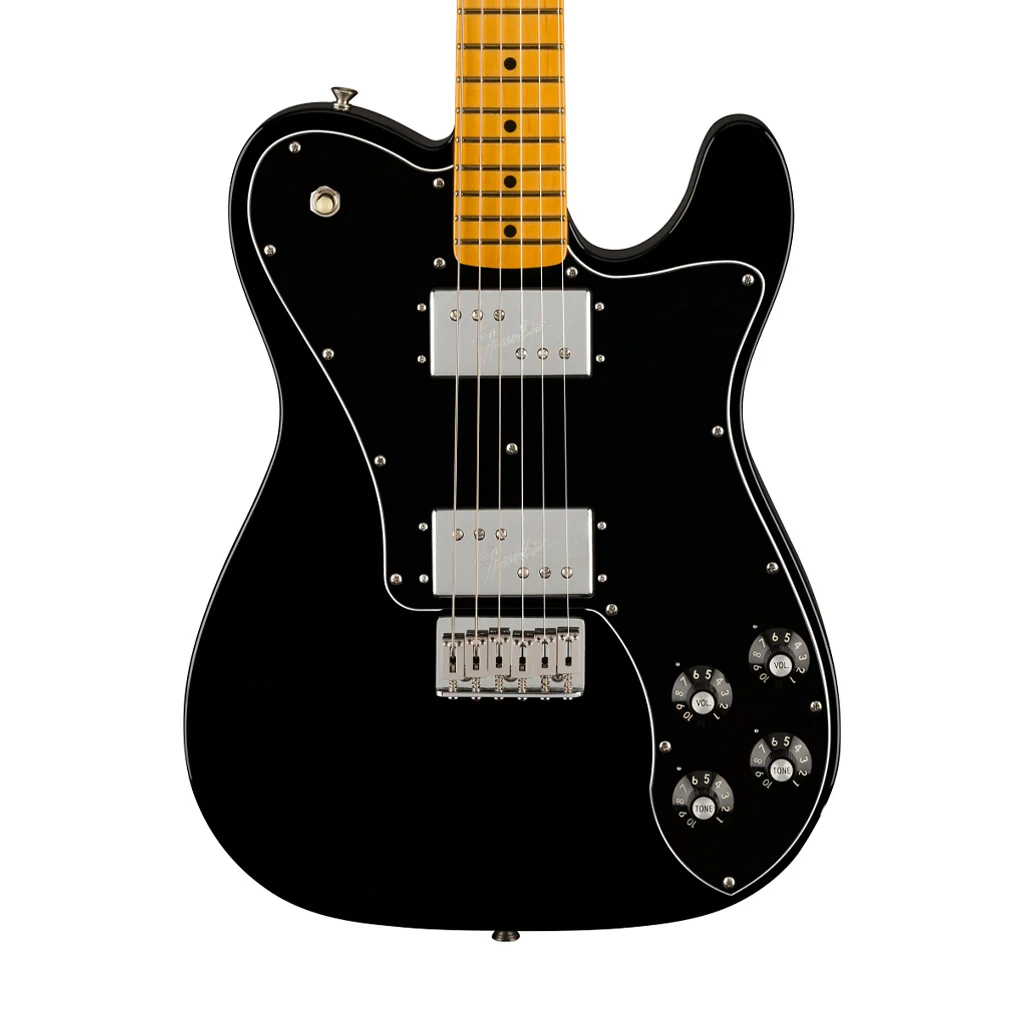 Fender American Vintage II 75 Telecaster Deluxe Electric Guitar, Maple FB, Black - Image 3
