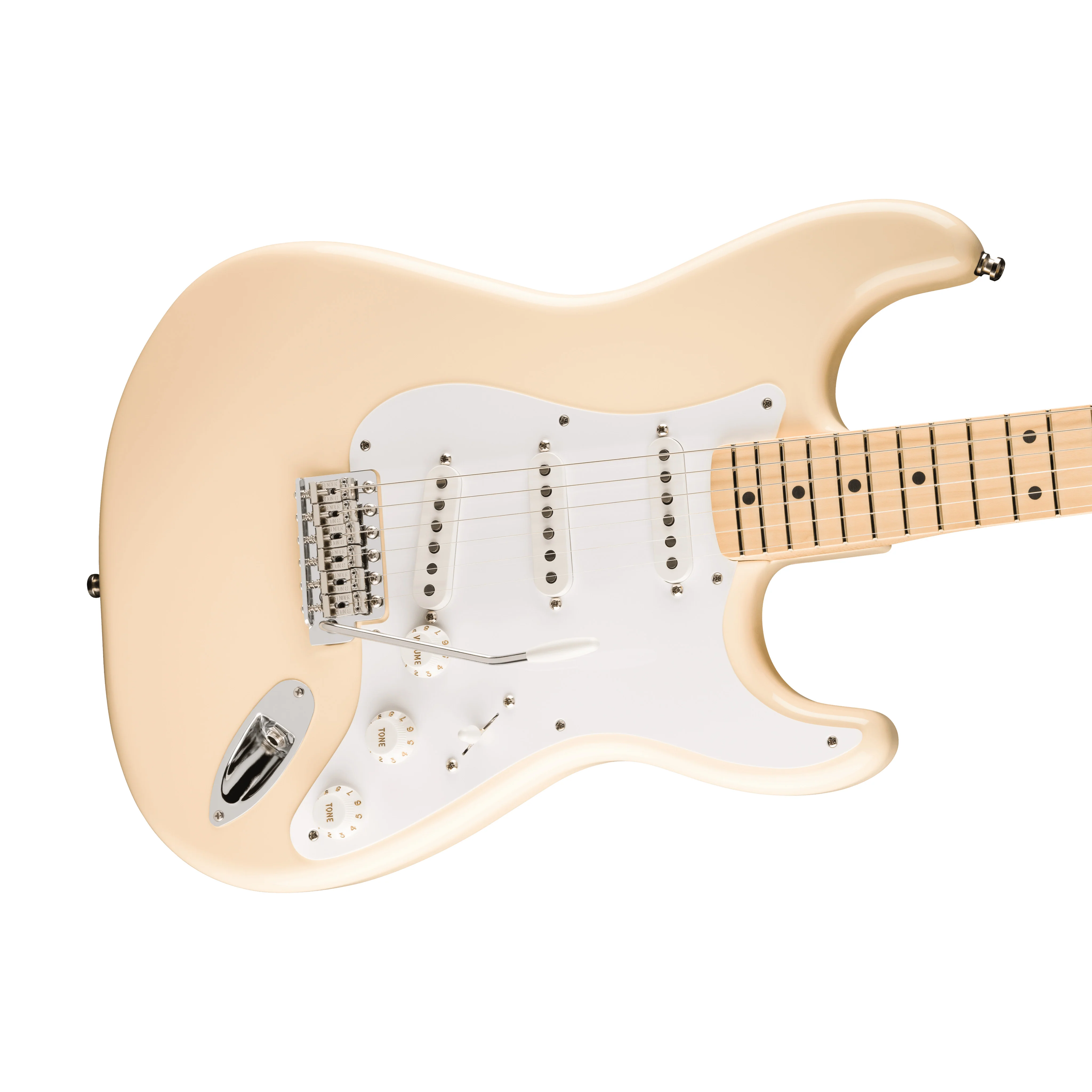 Fender Artist Jimmie Vaughan Tex Mex Stratocaster Guitar, Maple Neck, Olympic White, w/Bag - Image 3