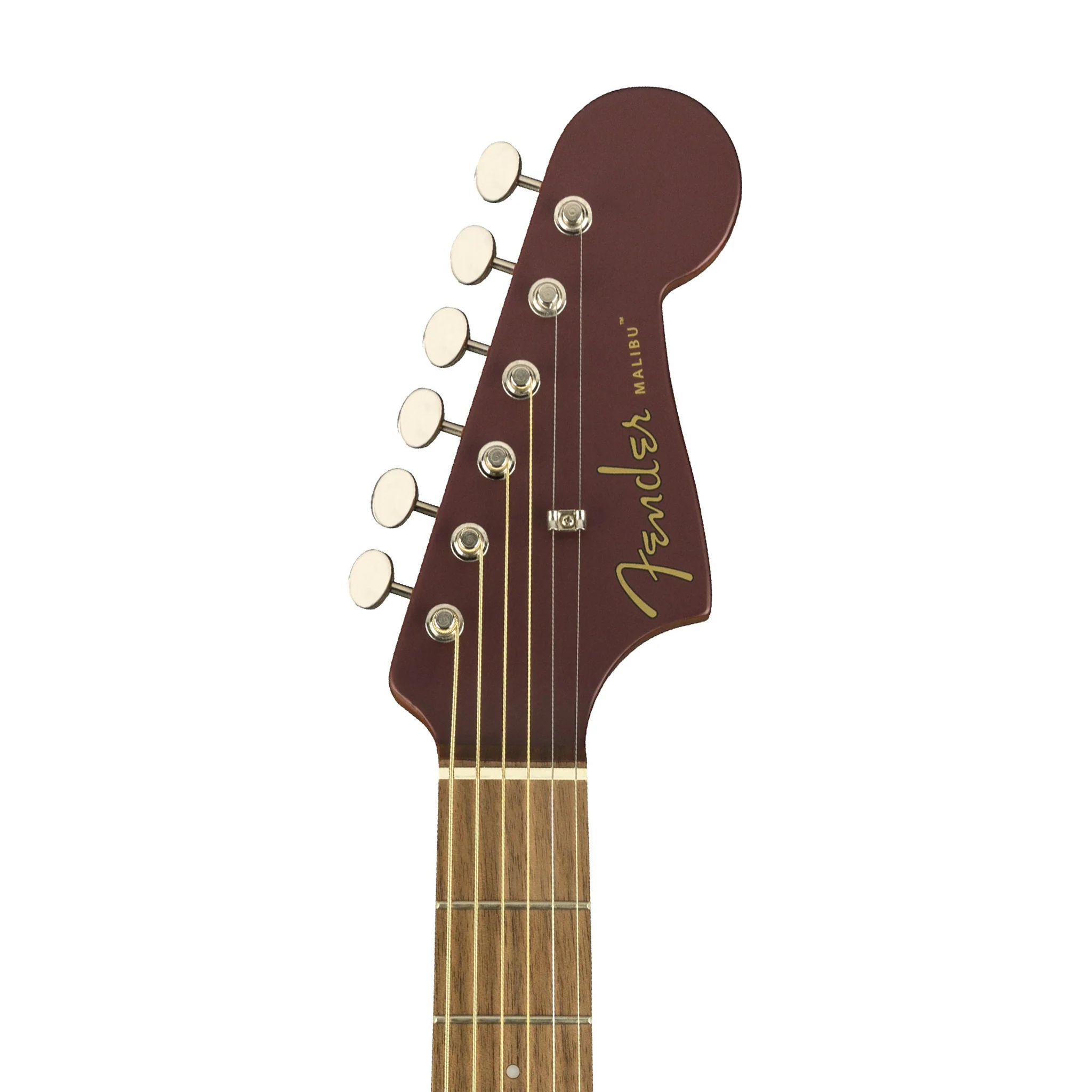 Fender California Malibu Player Small-Bodied Acoustic Guitar, Walnut FB, Burgundy Satin - Image 6