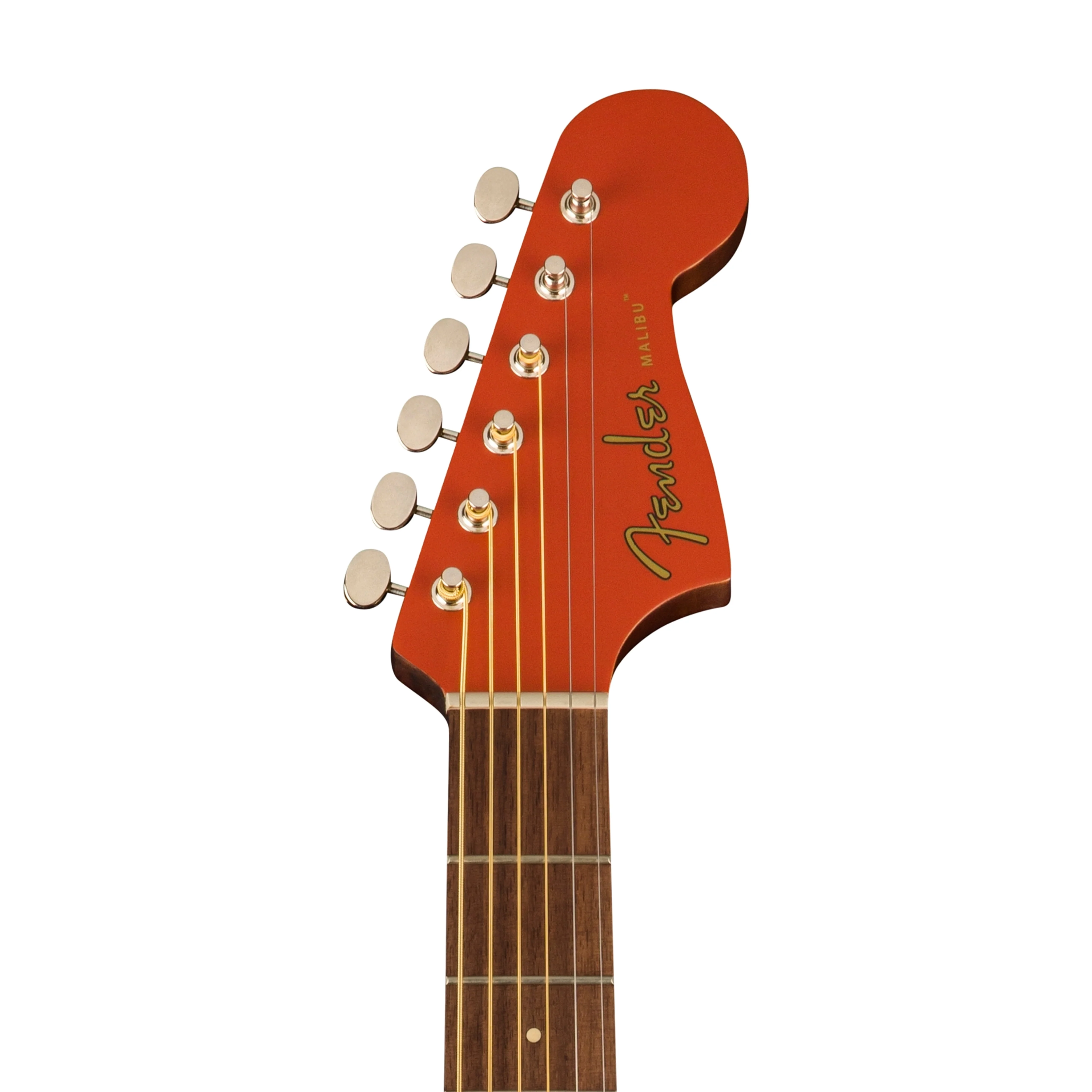 Fender California Malibu Player Small-Bodied Acoustic Guitar, Walnut FB, Fiesta Red - Image 7