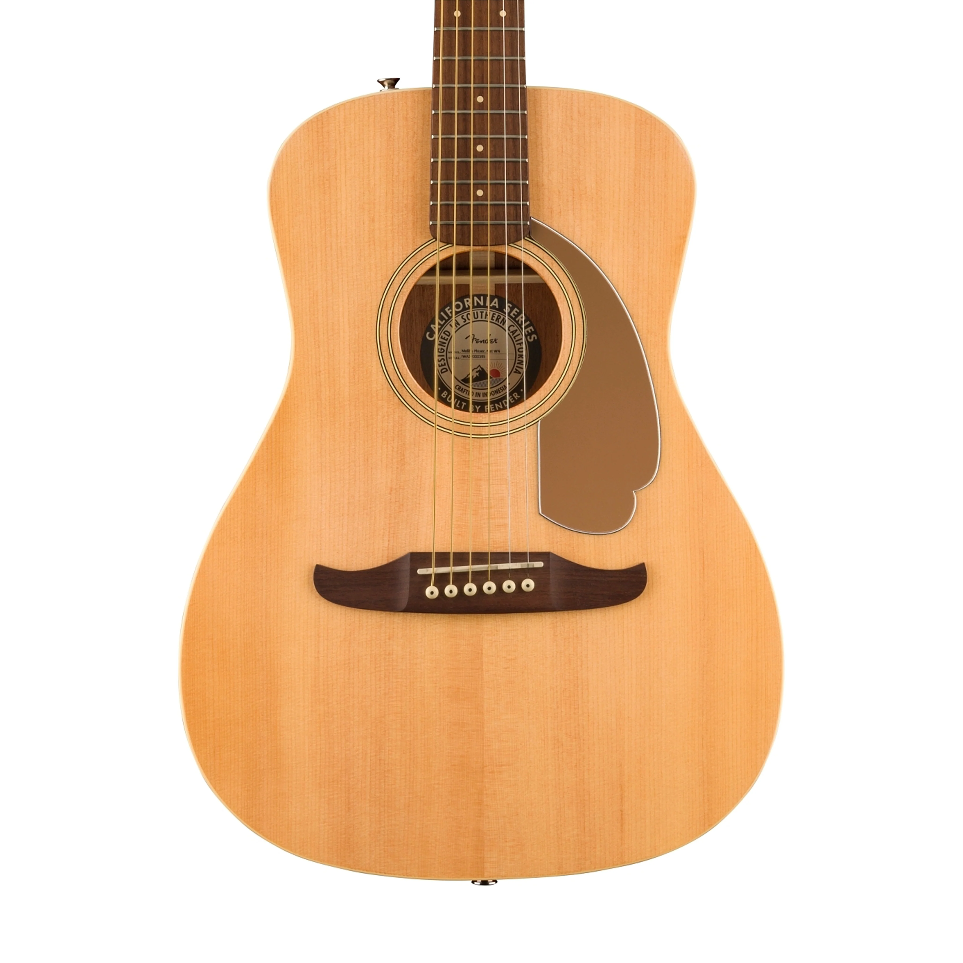 Fender California Malibu Player Small-Bodied Acoustic Guitar, Walnut FB, Natural - Image 4