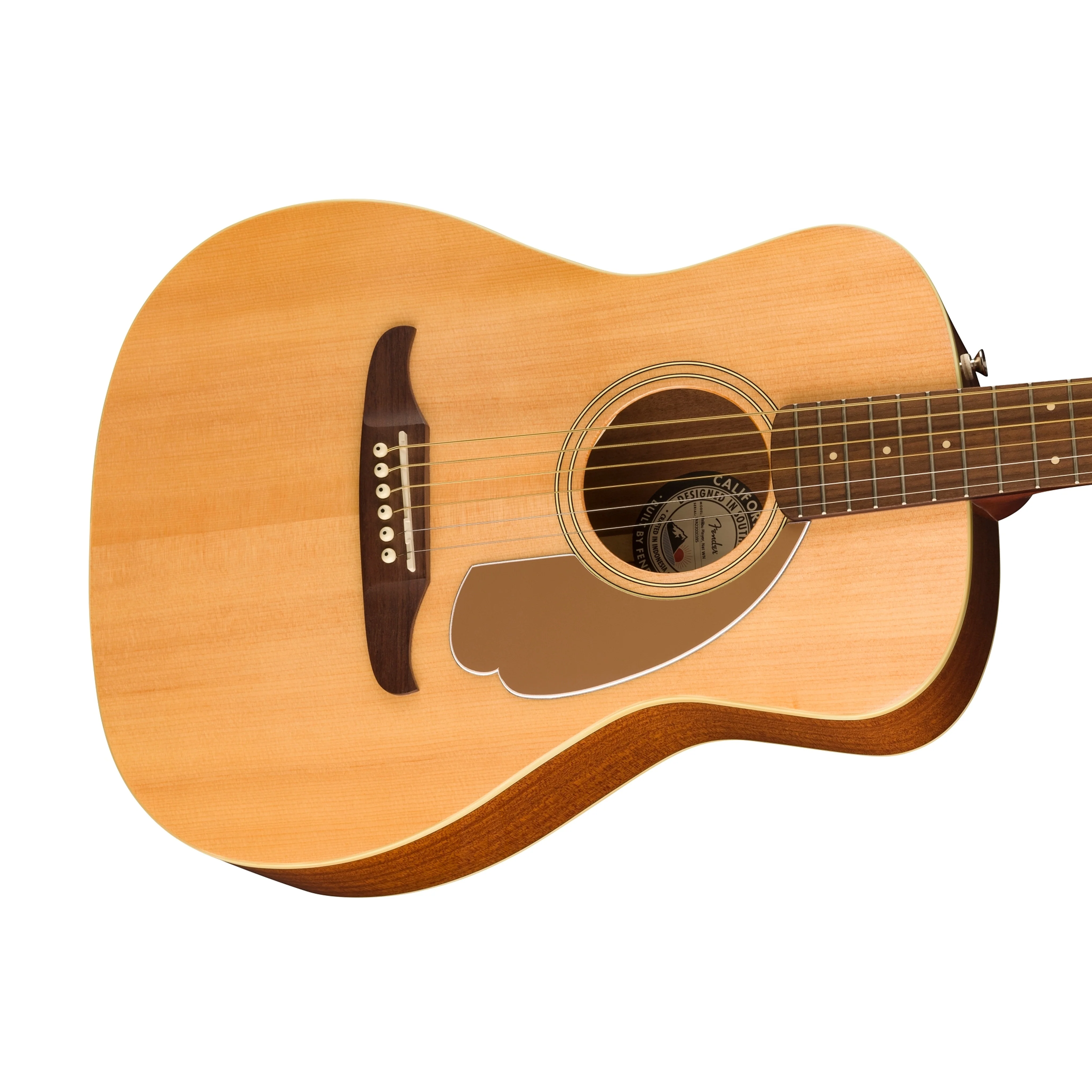 Fender California Malibu Player Small-Bodied Acoustic Guitar, Walnut FB, Natural - Image 6