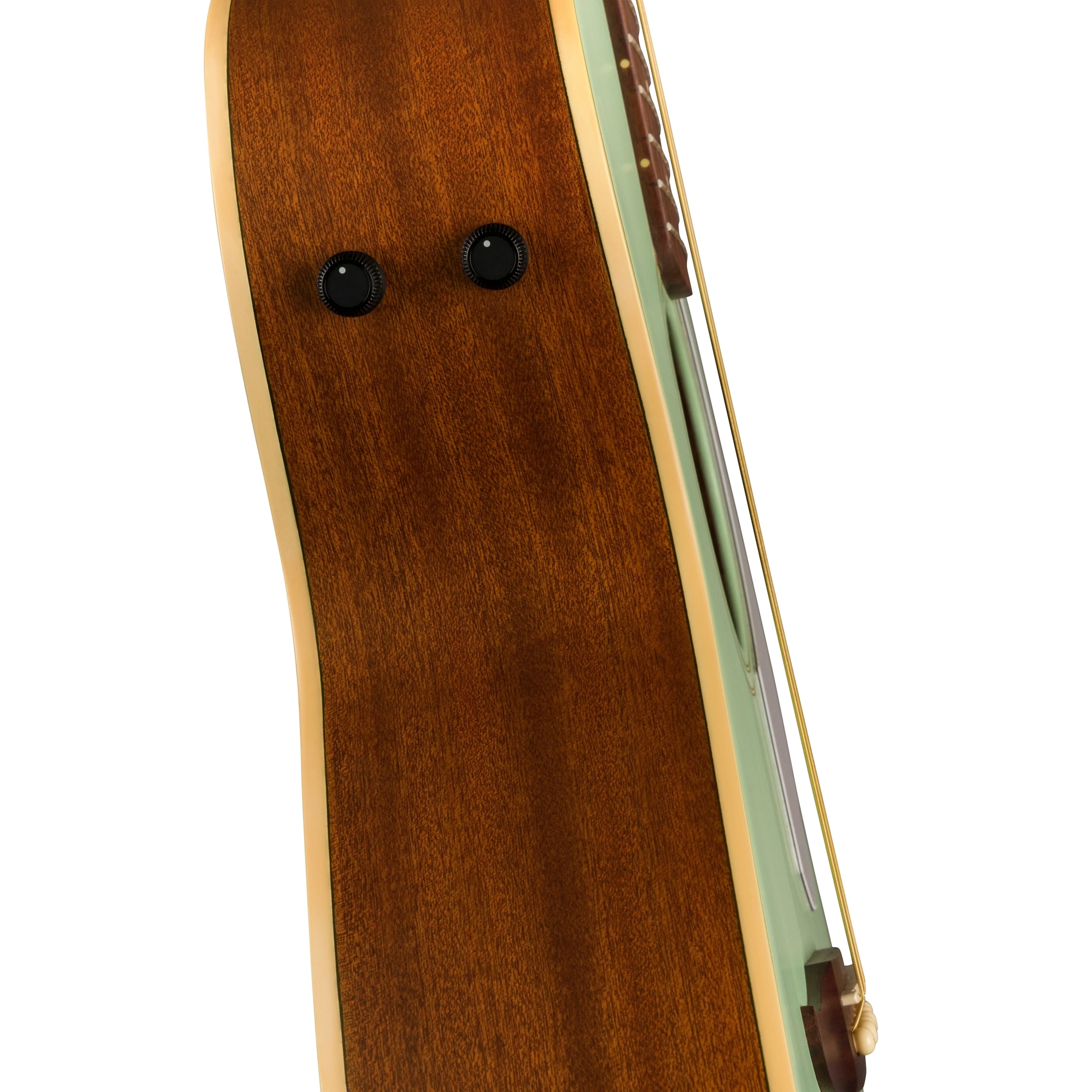 Fender California Newporter Player Medium-Sized Acoustic Guitar, Walnut FB, Surf Green - Image 9